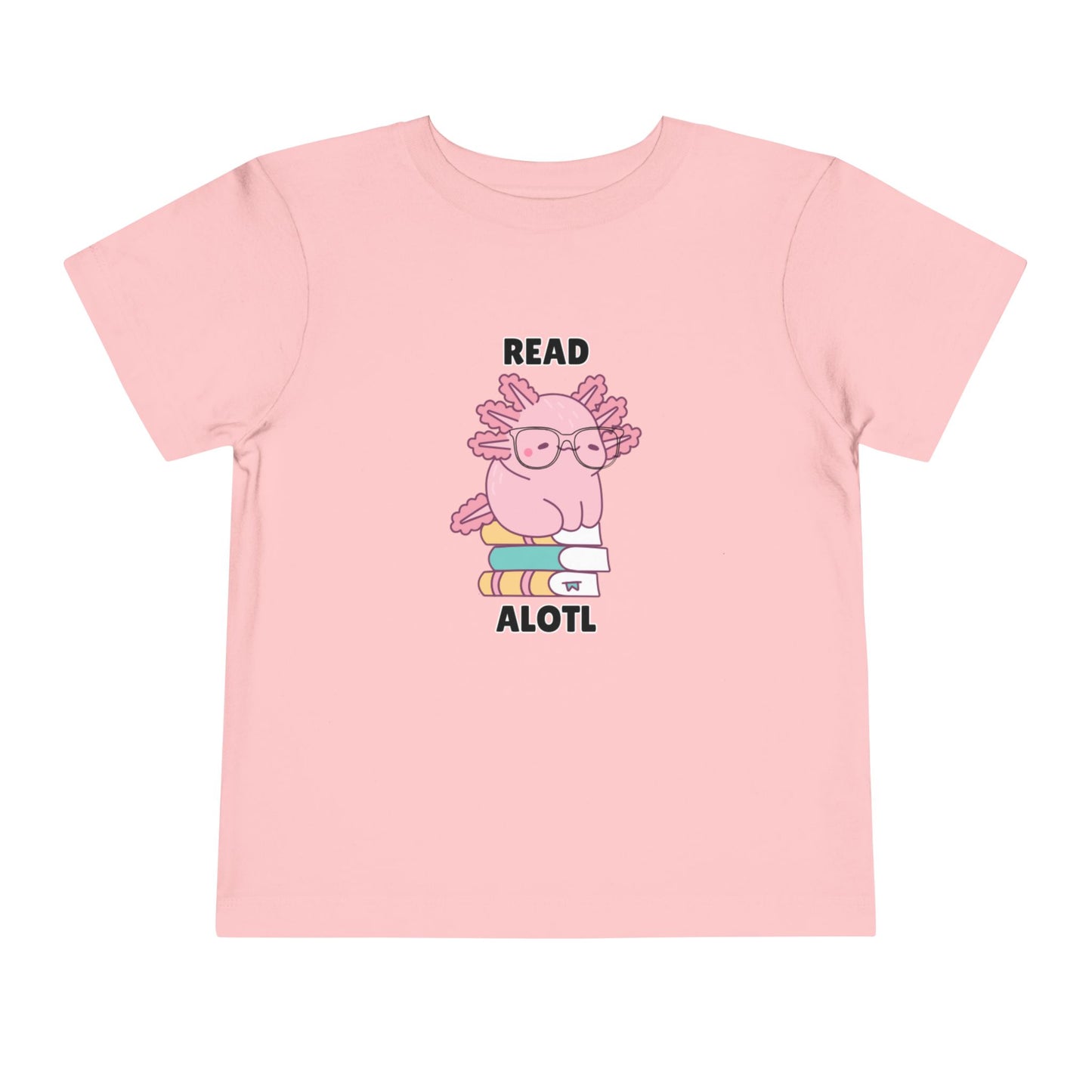 Toddler Sizes: Read Alotl Axolotl Cute Toddler Tee - "Read Alotl" Design, Kids' Short Sleeve T-Shirt, Gift for Book Lovers, Fun Reading Apparel, Toddler Gift Idea