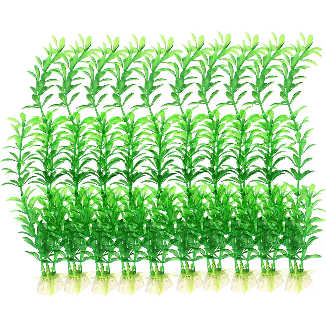 10 Pcs 10" Aquarium Aquascaping Green Aquatic Plant Ornament