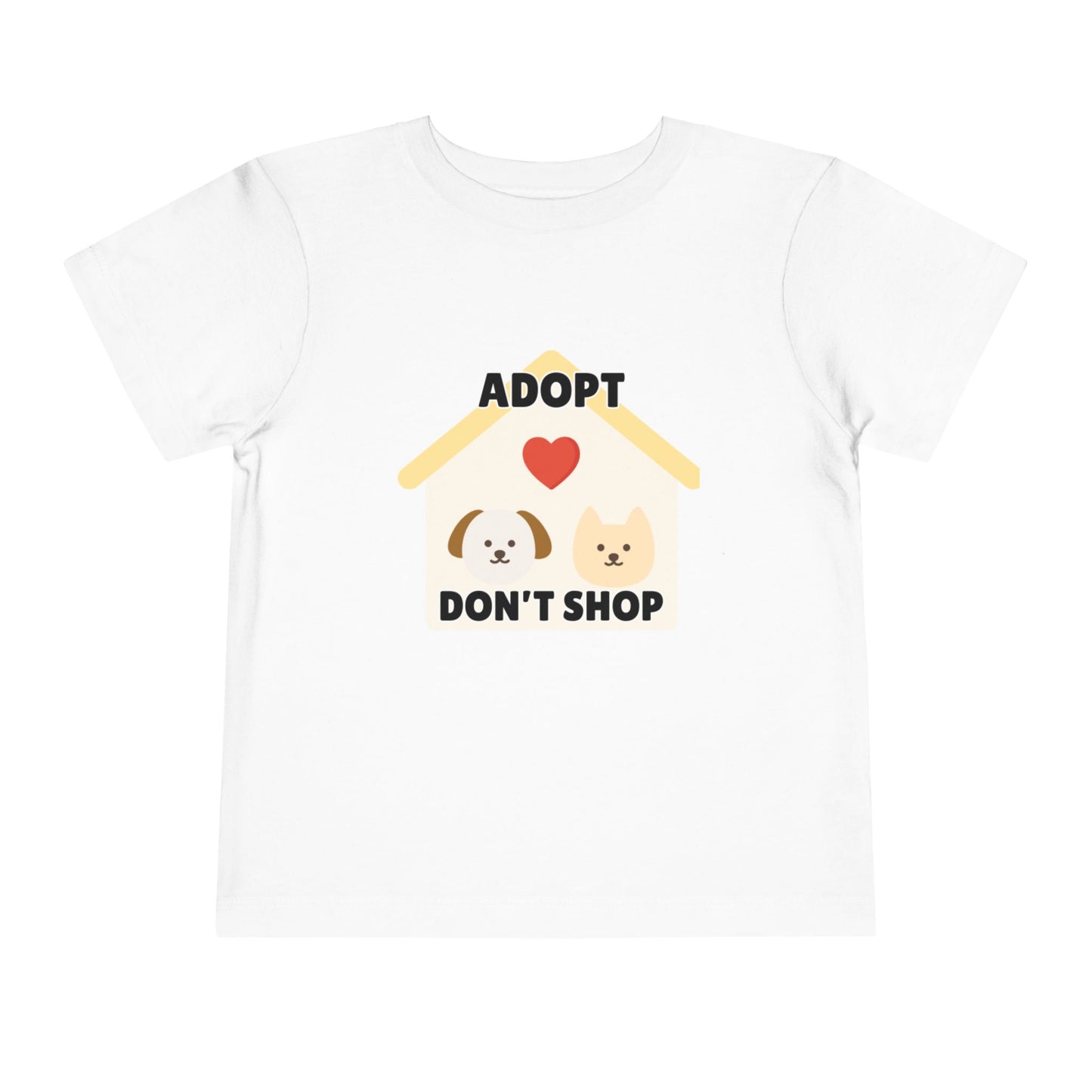Toddler Sizes: Adopt Don't Shop Toddler Tee, Animal Rescue, Cute Animal Lover Shirt, Kids Apparel, Pet Adoption Awareness, Gift for Animal Lovers