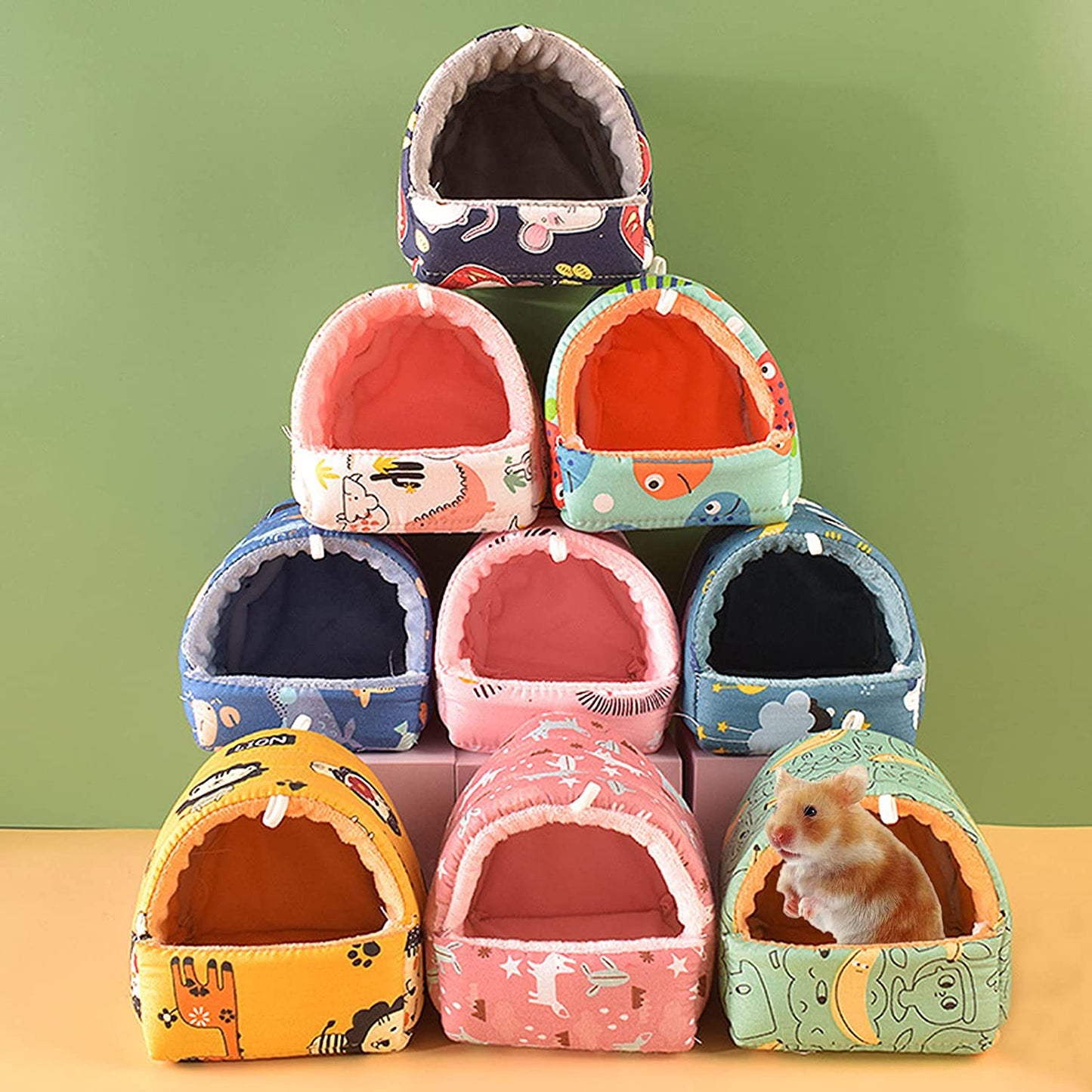 Guinea Pig Bed Cave Cozy Hamster House Hideout Hide House Small Animal Dwarf Rabbits Hedgehog Bearded Dragon Winter Nest Squirrel Hamster Cage Accessories Seaworld L