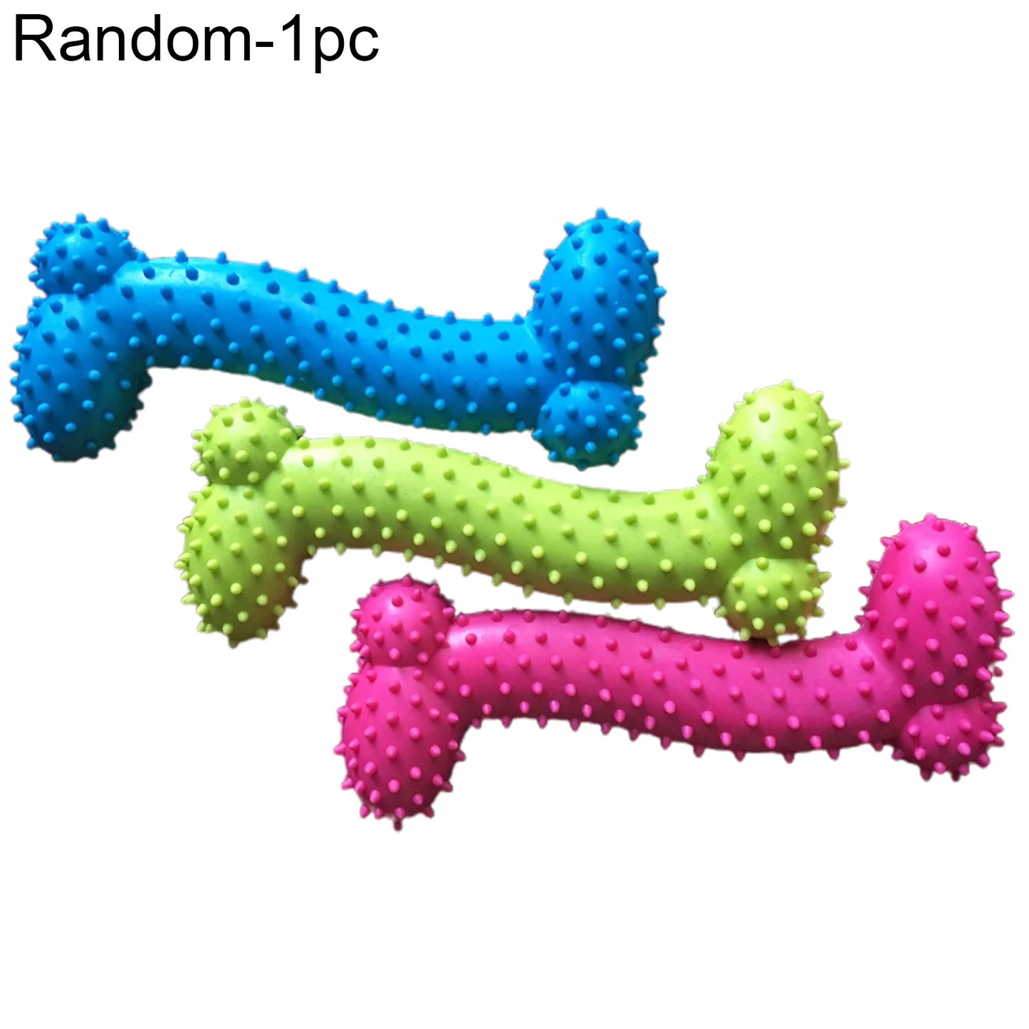 Dog Toys, Durable TPR Dog Chew Toys for Aggressive Flavored Tough Natural Rubber & Teeth Cleaning Chewing Bones for Large Dogs, Random Color
