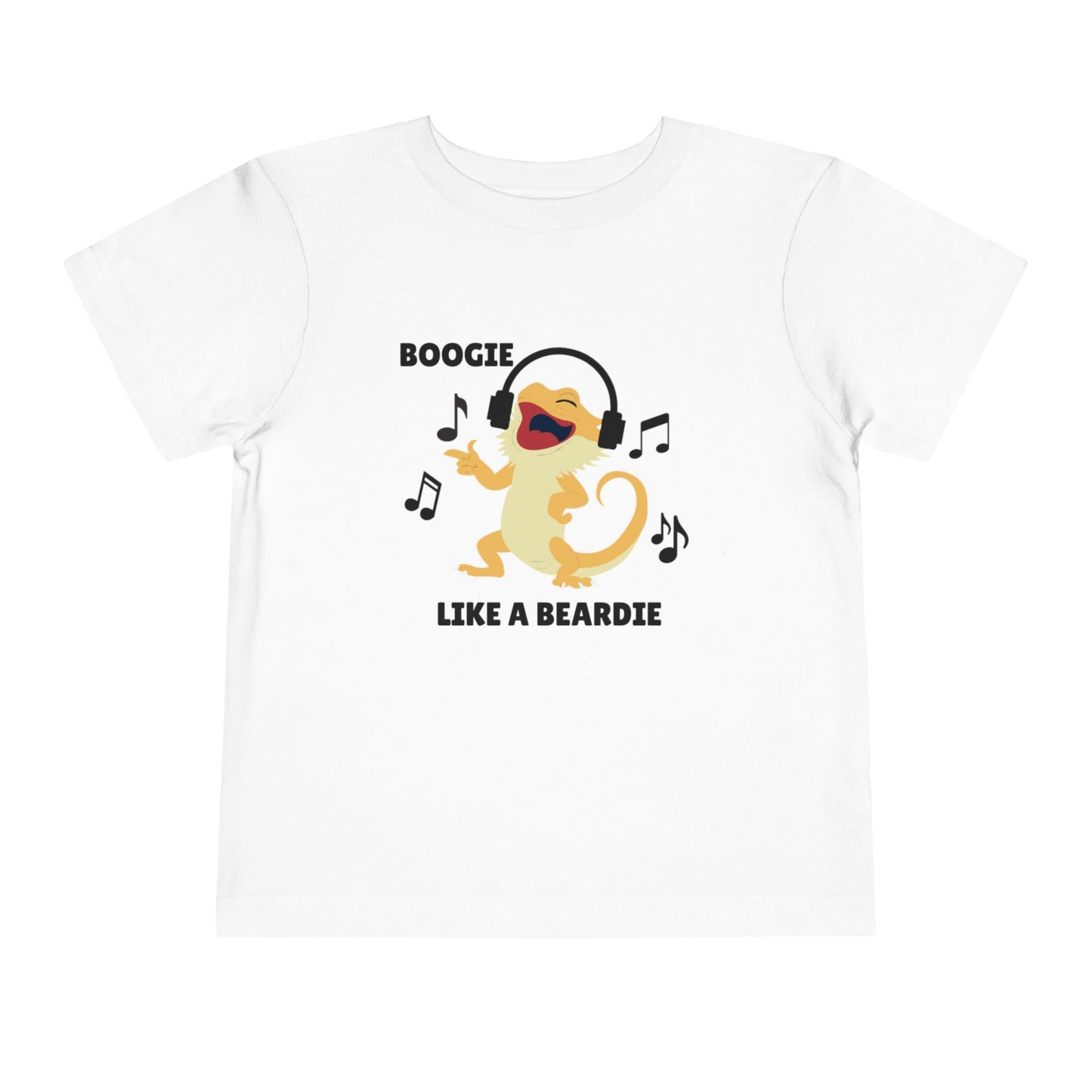 Toddler Sizes: Boogie like a Beardie Bearded Dragon Music Tee - Boogie Like A Beardie, Fun Kids T-Shirt, Playful Party Wear, Gift for Little Ones, Cute Summer Outfit