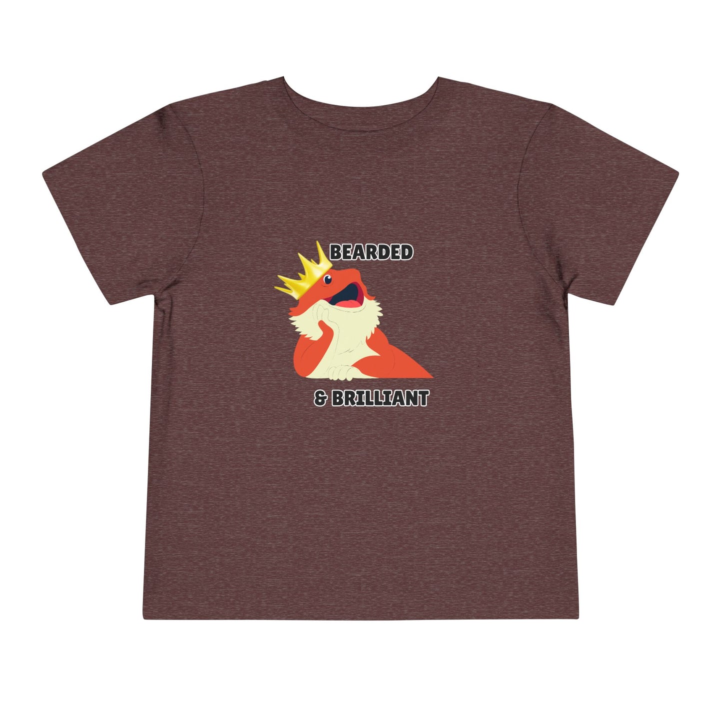 Toddler Sizes: Bearded & Brilliant Bearded Dragon Crown Toddler Tee - Fun Kids Reptile T-Shirt, Playdate Outfit, Unique Toddler Fashion, Cute Child's Clothing