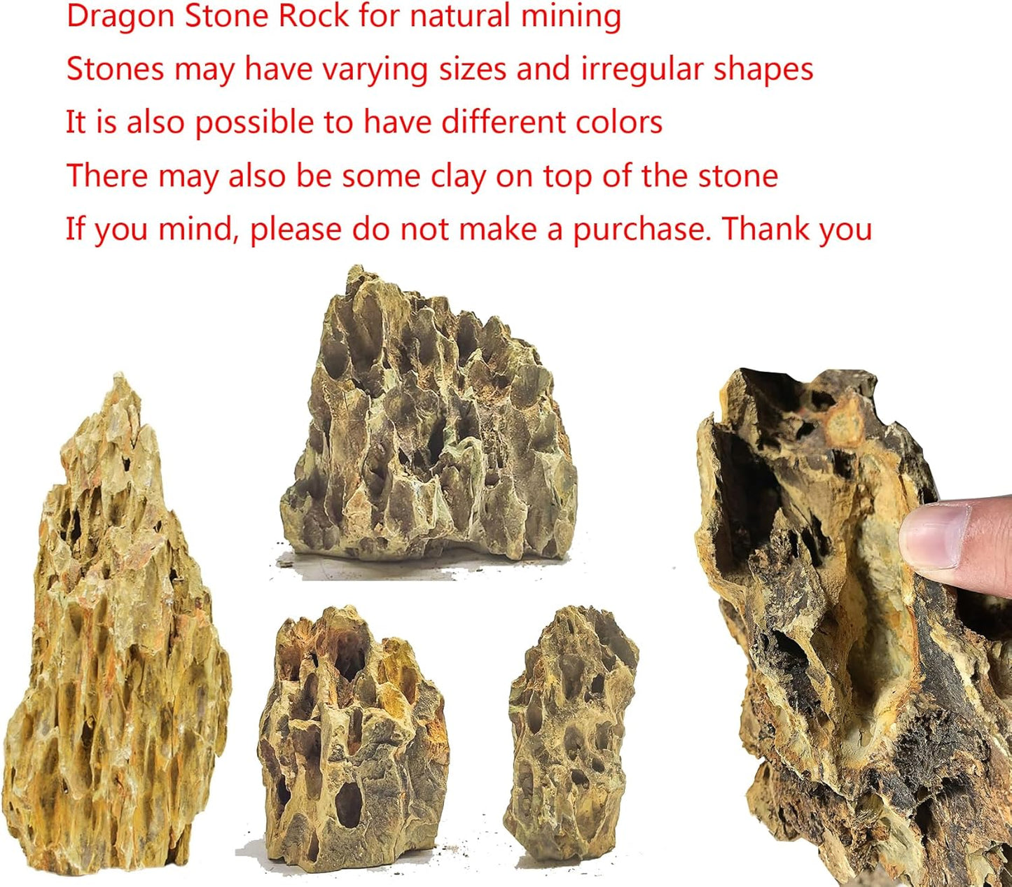 Dragon Stone Rock Aquariums Decoration Aquascaping Stone (7.2 LB)