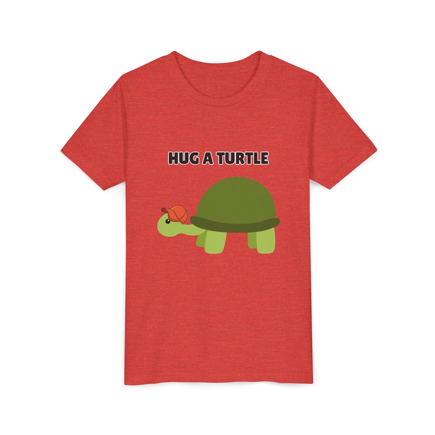 Hug a Turtle Youth Tee - Fun Nature Shirt, Children's Gift, Green Turtle Art, Ocean Conservation, Cute Animal Shirt