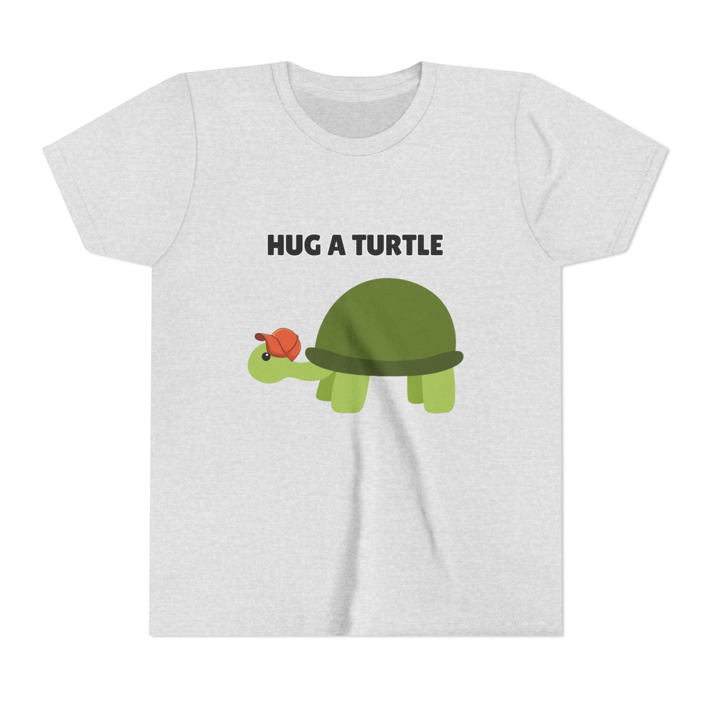 Hug a Turtle Youth Tee - Fun Nature Shirt, Children's Gift, Green Turtle Art, Ocean Conservation, Cute Animal Shirt