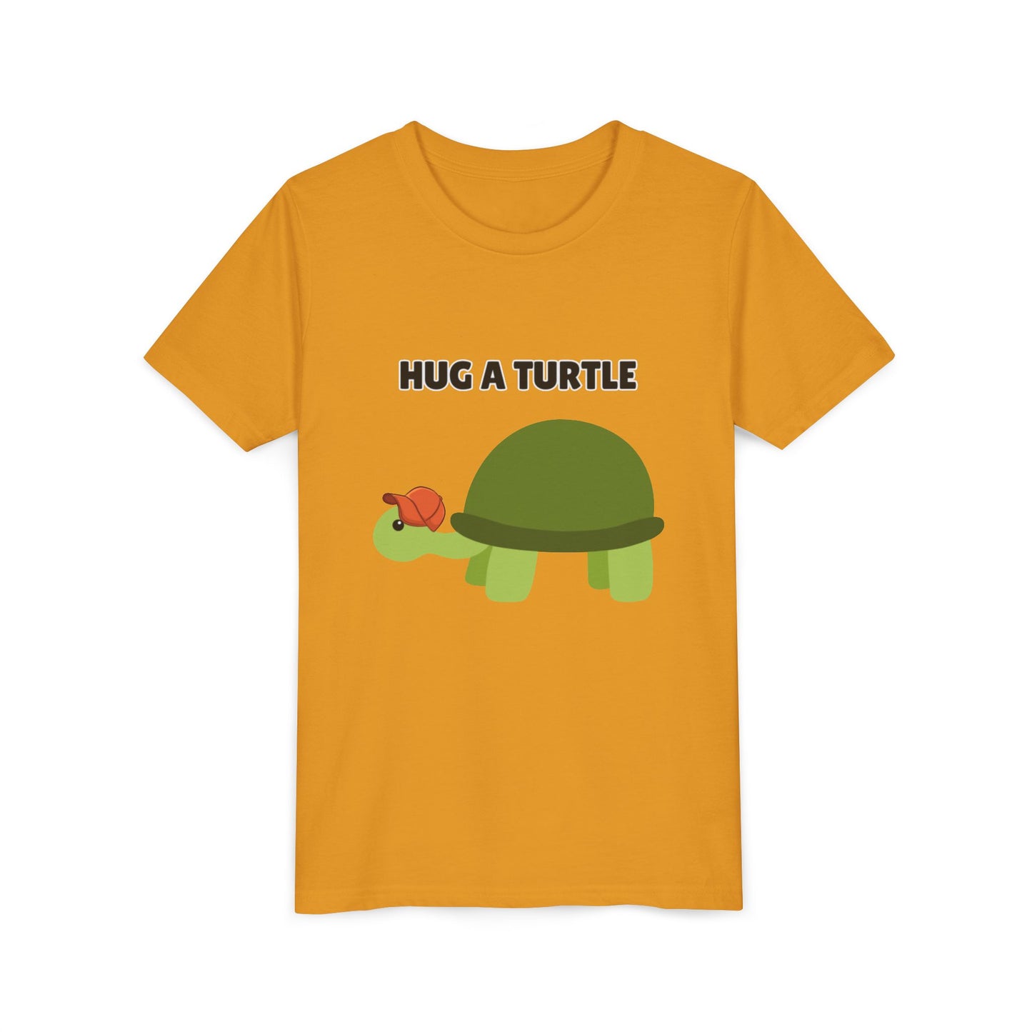 Hug a Turtle Youth Tee - Fun Nature Shirt, Children's Gift, Green Turtle Art, Ocean Conservation, Cute Animal Shirt