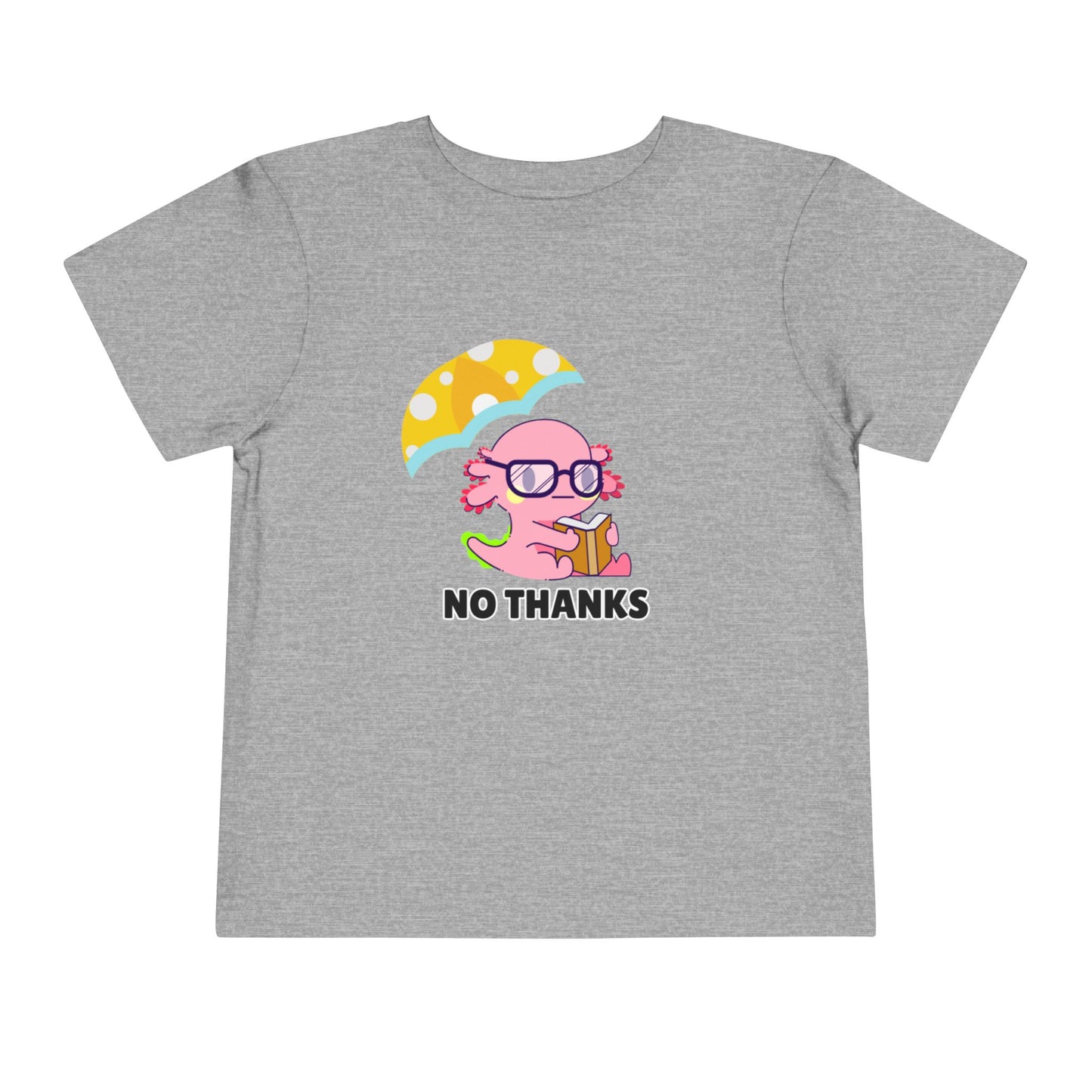 Toddler Sizes: Axolotl "No Thanks" Umbrella T-Shirt, Playful Toddler Tee - 'No Thanks' | Cute Kids Shirt, Funny Toddler Gift, Summer T-Shirt, Casual Wear, Kid's Clothing