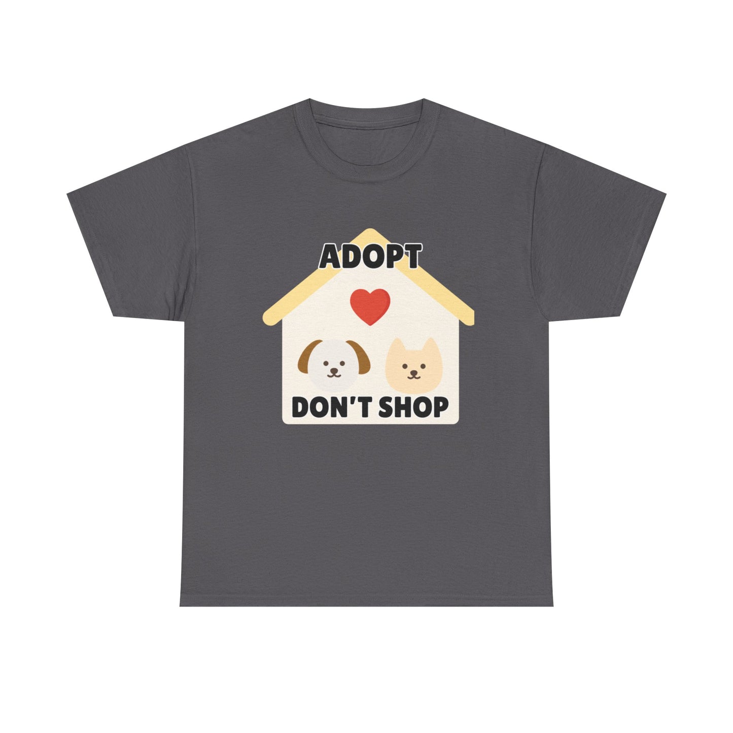 Adult Sizes: Adopt Don't Shop Tee, Animal Lover T-Shirt, Animal Rescue Pet Adoption Awareness Shirt, Unisex Cotton T-Shirt, Gift for Dog Lovers