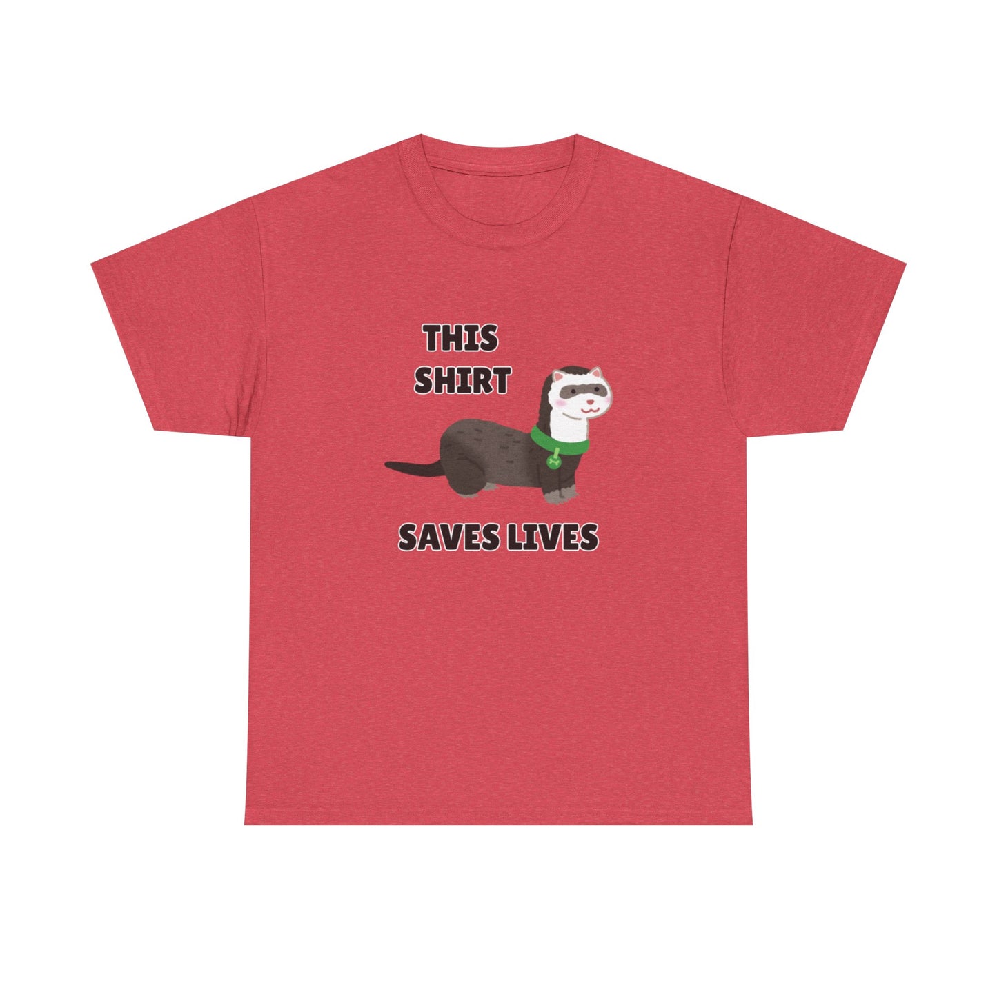 Adult Sizes: This Shirt Saves Lives Cute Animal Rescue Tee, Funny T-Shirt for Animal Lovers, Gift for Pet Adoption, Eco-Friendly Humor Shirt, Unique Casual Wear