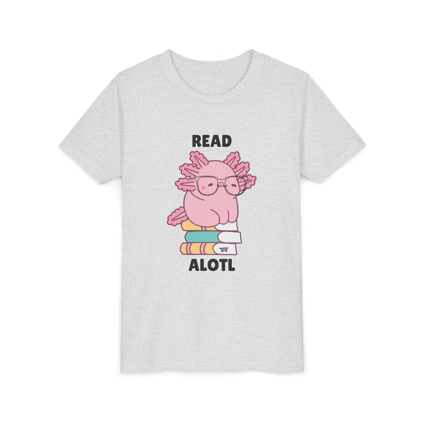 Youth Short Sleeve Tee Read Alotls Design - Fun Kids' Tee, Perfect for Book Lovers, Reading Theme, School Wear