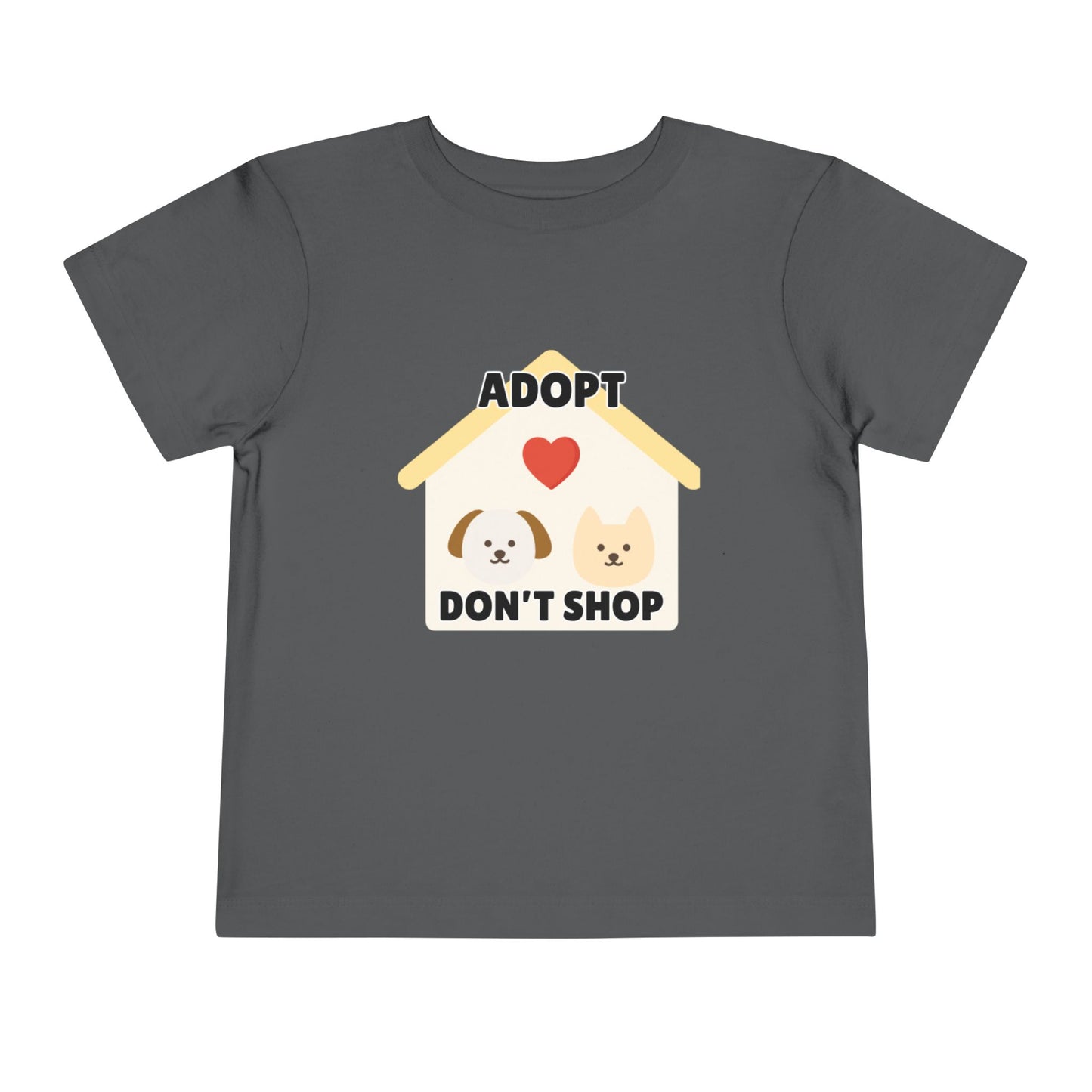 Toddler Sizes: Adopt Don't Shop Toddler Tee, Animal Rescue, Cute Animal Lover Shirt, Kids Apparel, Pet Adoption Awareness, Gift for Animal Lovers