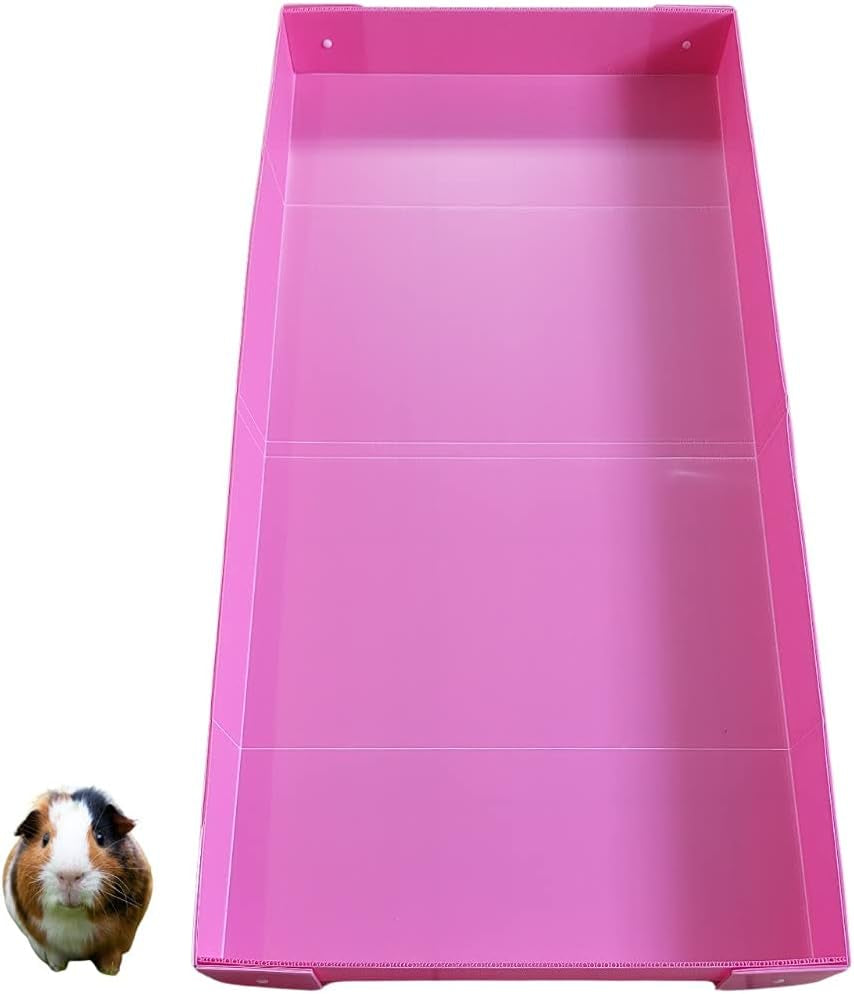 Corrugated Plastic Cage Liner Base for Guinea Pig C&C Cage - for Use with 13.8" Grids ONLY! NOT Measured by Feet- Used with Grid Cages for Guinea Pigs, Hedgehogs, and Rabbits (2X3, Pink)