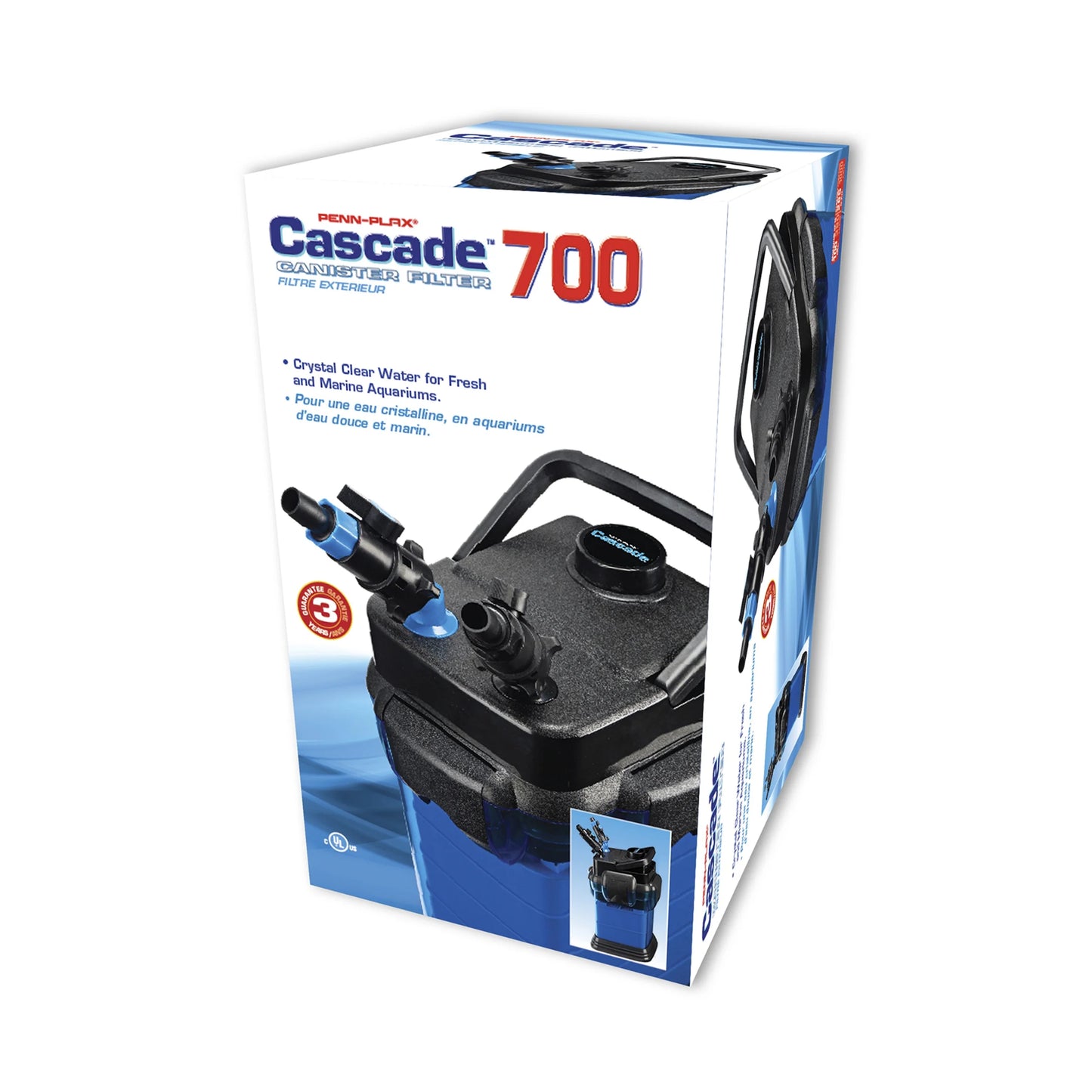 Cascade 700 Aquarium Canister Filter – 185 Gallons per Hour, for Tanks up to 65 Gal