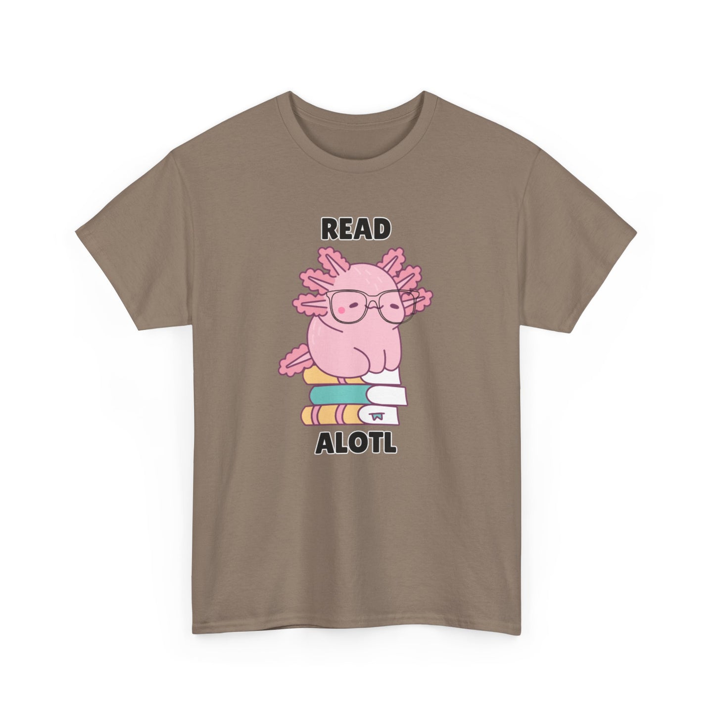 Adult Sizes: Read Alotl Cute Axolotl Reading Tee, Perfect for Book Lovers, Gifts for Readers, Fun Graphic Shirt, Animal Lover Apparel, Axolotl Merchandise