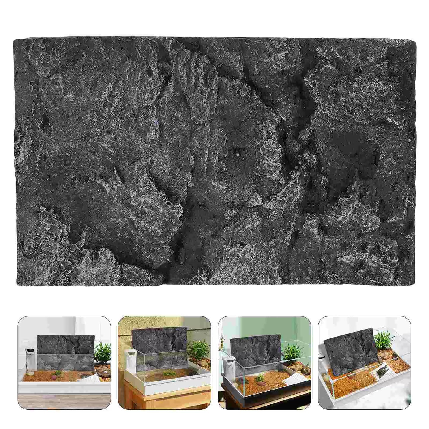 Pu Material Reptile Tank Decoration Board Turtle Background Panel Decorative Reptile Habitat Decor Terrarium Decor Pet Habitat