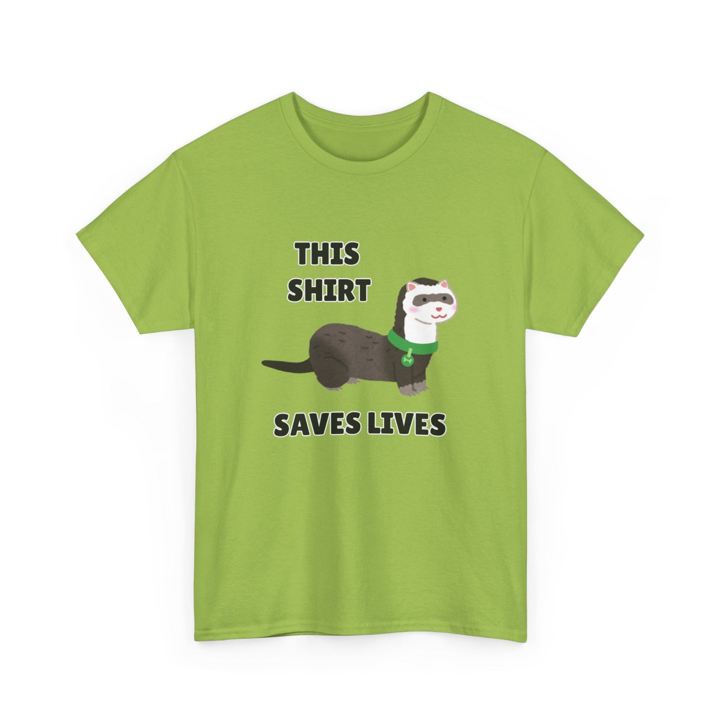 Adult Sizes: This Shirt Saves Lives Cute Animal Rescue Tee, Funny T-Shirt for Animal Lovers, Gift for Pet Adoption, Eco-Friendly Humor Shirt, Unique Casual Wear