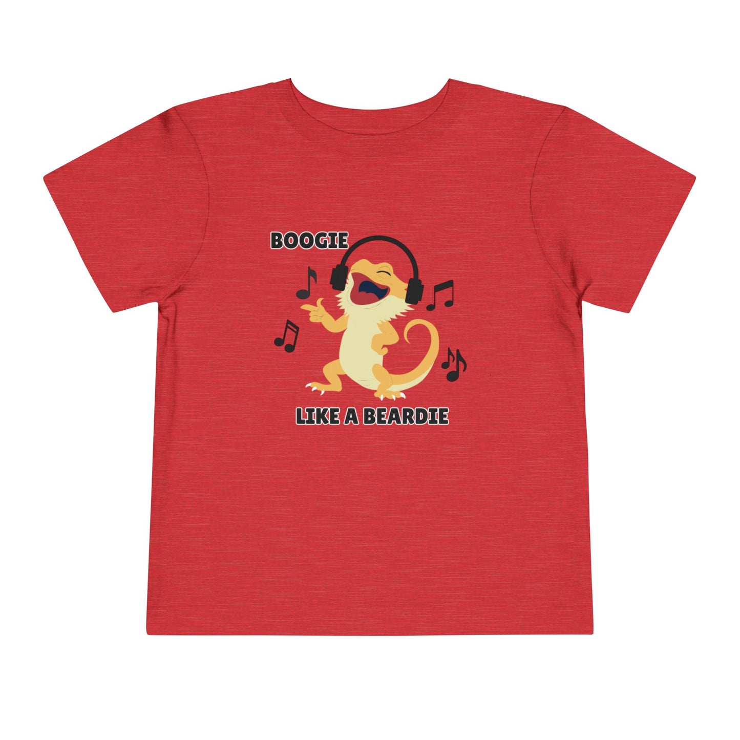 Toddler Sizes: Boogie like a Beardie Bearded Dragon Music Tee - Boogie Like A Beardie, Fun Kids T-Shirt, Playful Party Wear, Gift for Little Ones, Cute Summer Outfit