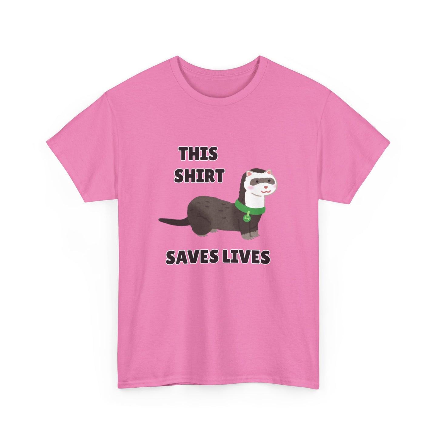 Adult Sizes: This Shirt Saves Lives Cute Animal Rescue Tee, Funny T-Shirt for Animal Lovers, Gift for Pet Adoption, Eco-Friendly Humor Shirt, Unique Casual Wear