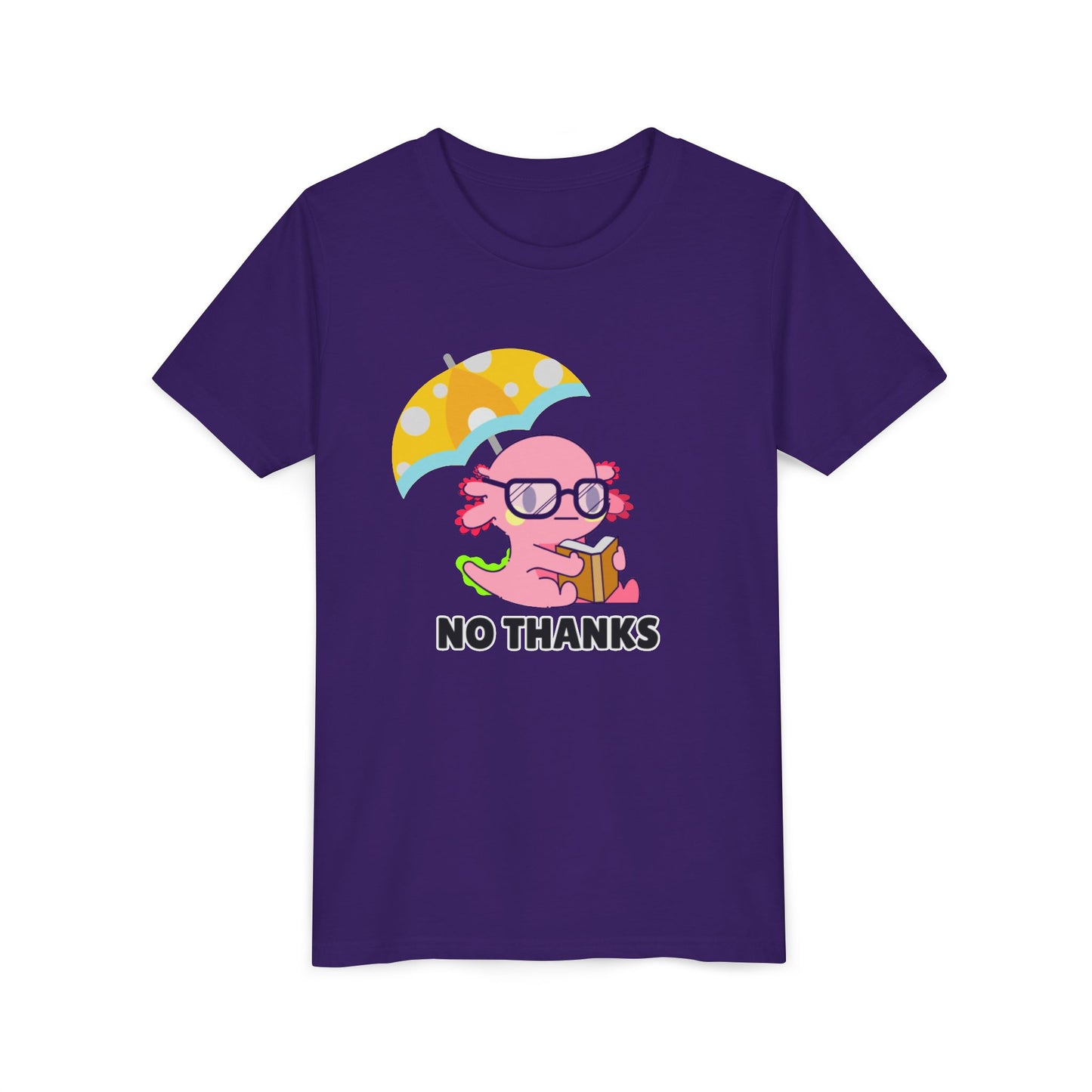Axolotl "No Thanks" Umbrella Youth Short Sleeve Tee