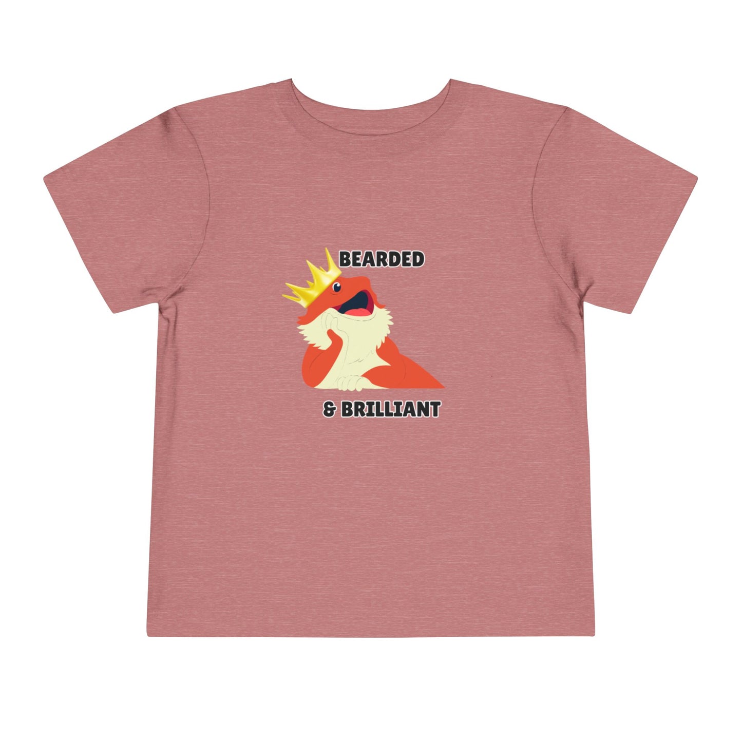 Toddler Sizes: Bearded & Brilliant Bearded Dragon Crown Toddler Tee - Fun Kids Reptile T-Shirt, Playdate Outfit, Unique Toddler Fashion, Cute Child's Clothing