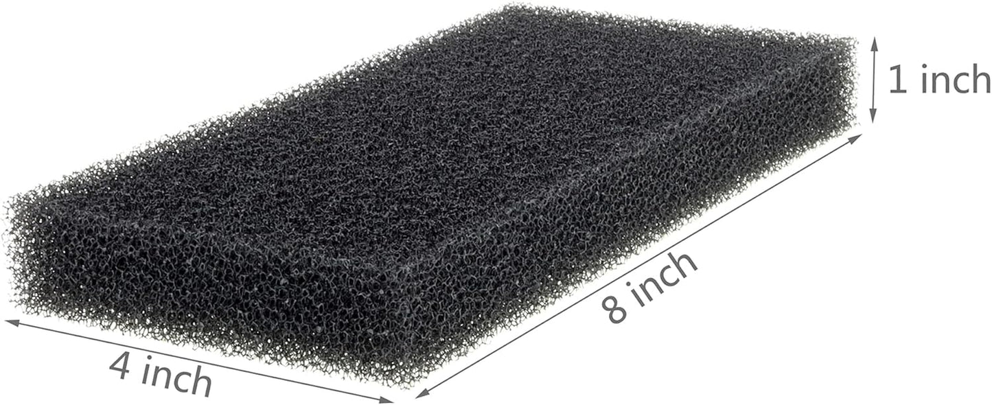 4 Pieces Aquarium Filter Foam Sponges Pad, Fish Tank Bio Sponge Coarse Sheet Filter Media Pad, Cut-To-Size Foam for Pet Filters (8X4X1 Inch 4 Pcs)