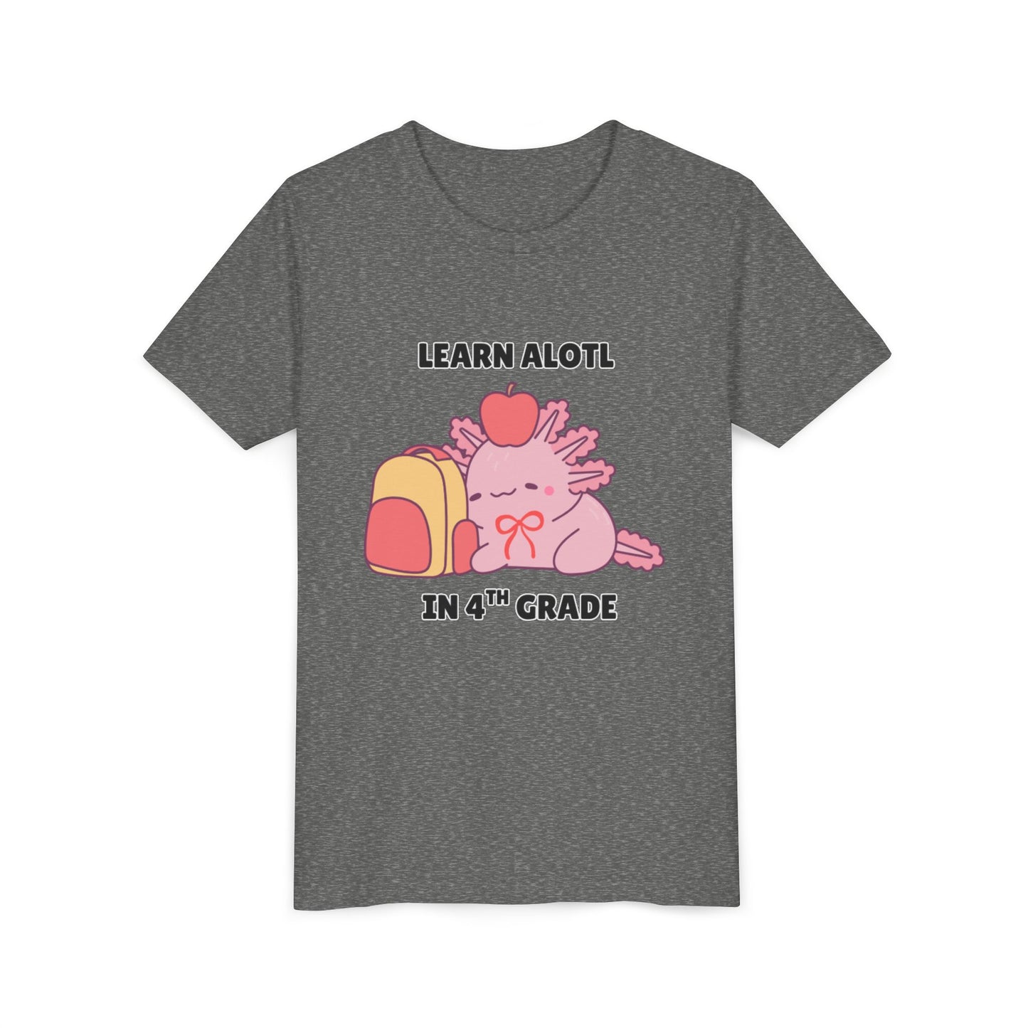Learn Alotl in -- Grade (Customizable) Axolotl Back to School Youth Short Sleeve Tee