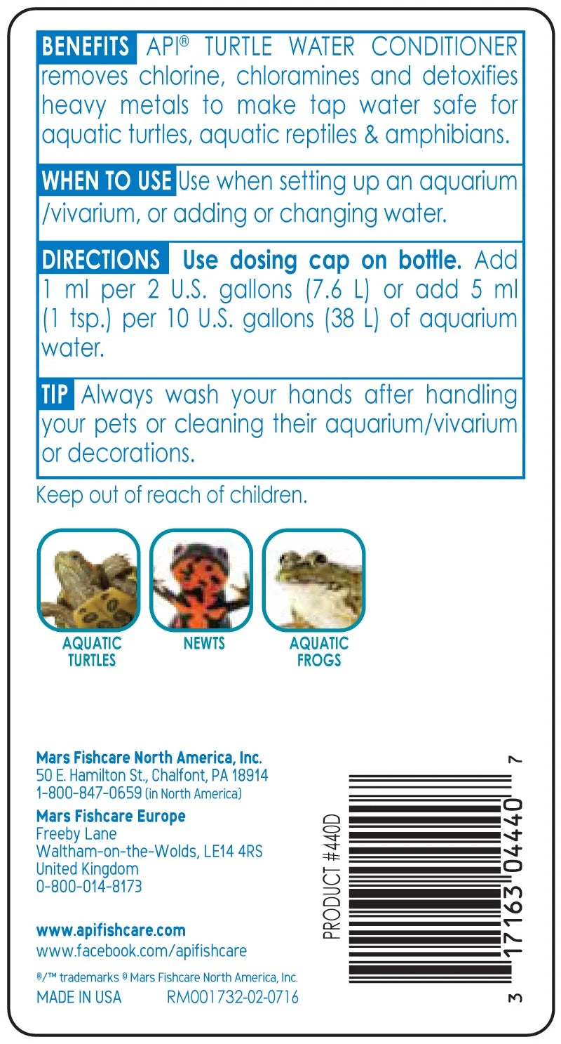 Turtle Water Conditioner, Water Conditioner, 8 Oz