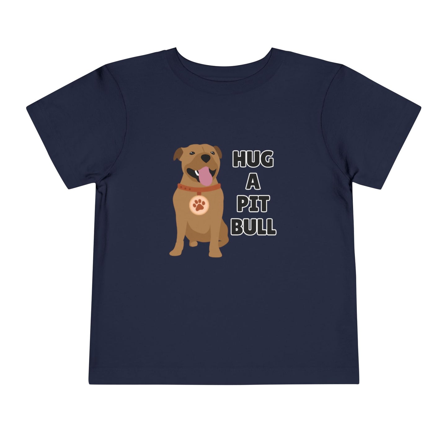Toddler Sizes: Hug a Pitbull, Animal Rescue, Animal Adoption, Pit Bull Love Tee - Cute Short Sleeve Shirt for Kids, Animal Lovers Gift, Dog Lover Apparel, Playful Toddler Outfit, Funny Pet Tee