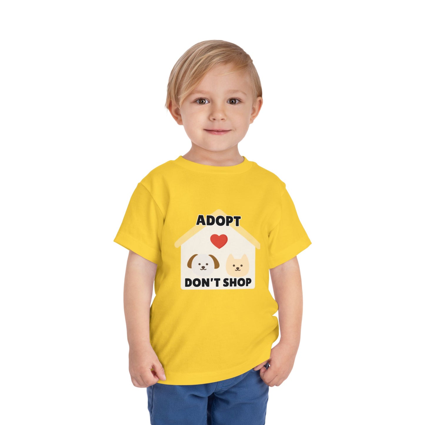 Toddler Sizes: Adopt Don't Shop Toddler Tee, Animal Rescue, Cute Animal Lover Shirt, Kids Apparel, Pet Adoption Awareness, Gift for Animal Lovers