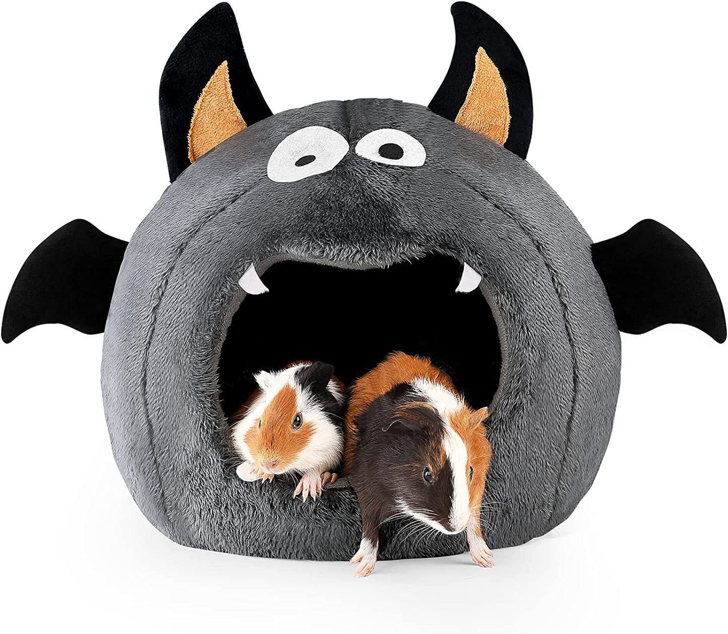 Guinea Pig Bed, Guinea Pig Hideout, Rabbit Bed, Bunny Hideout, Guinea Pig Cage Accessories for Guinea Pig, Small Bunny, Hamster, Chinchilla, Small Rabbit and Other Small Pets - Bat Shape