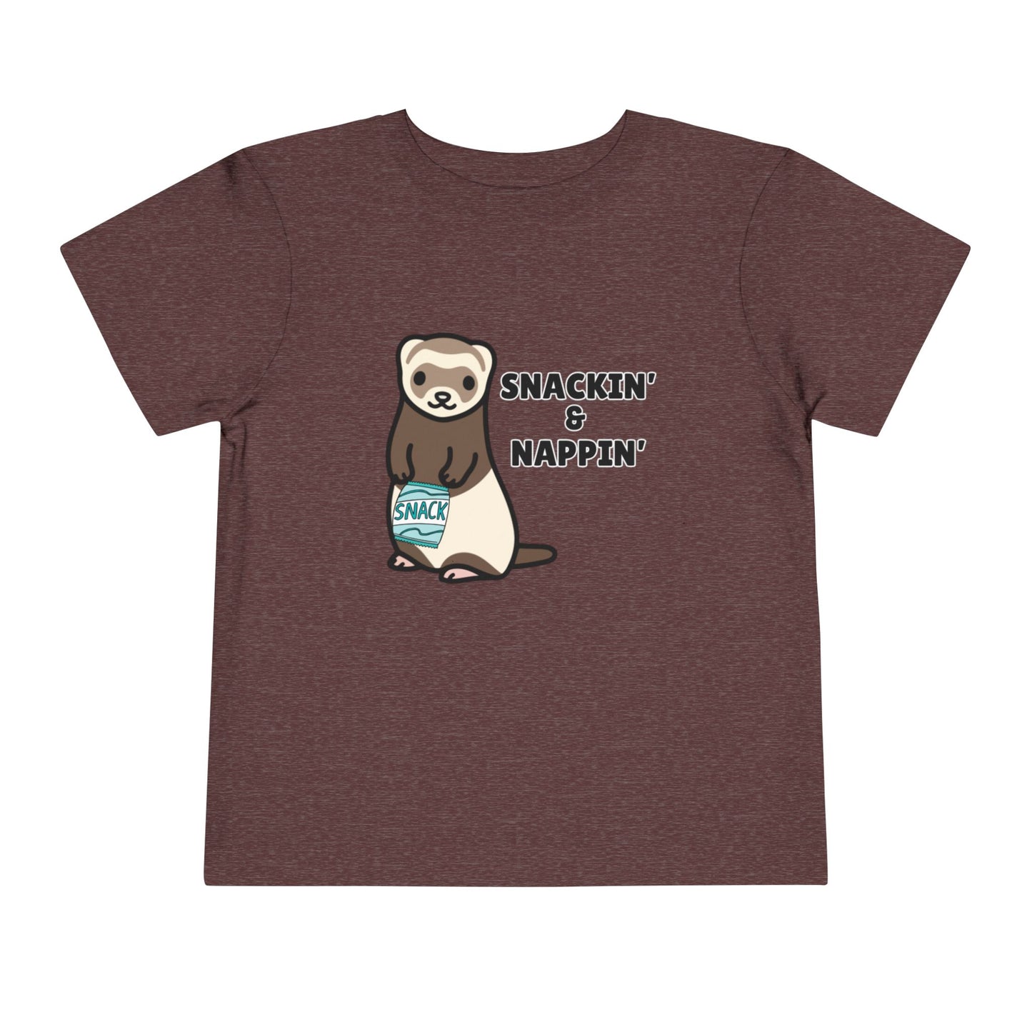 Toddler Sizes: Snackin' and Nappin' Ferret T-Shirt, Adorable Toddler Tee - Snackin' & Nappin', Ferrets, Snacks, Cute Kids Shirt, Birthday Gift, Nursery Wear, Fun Toddler Apparel