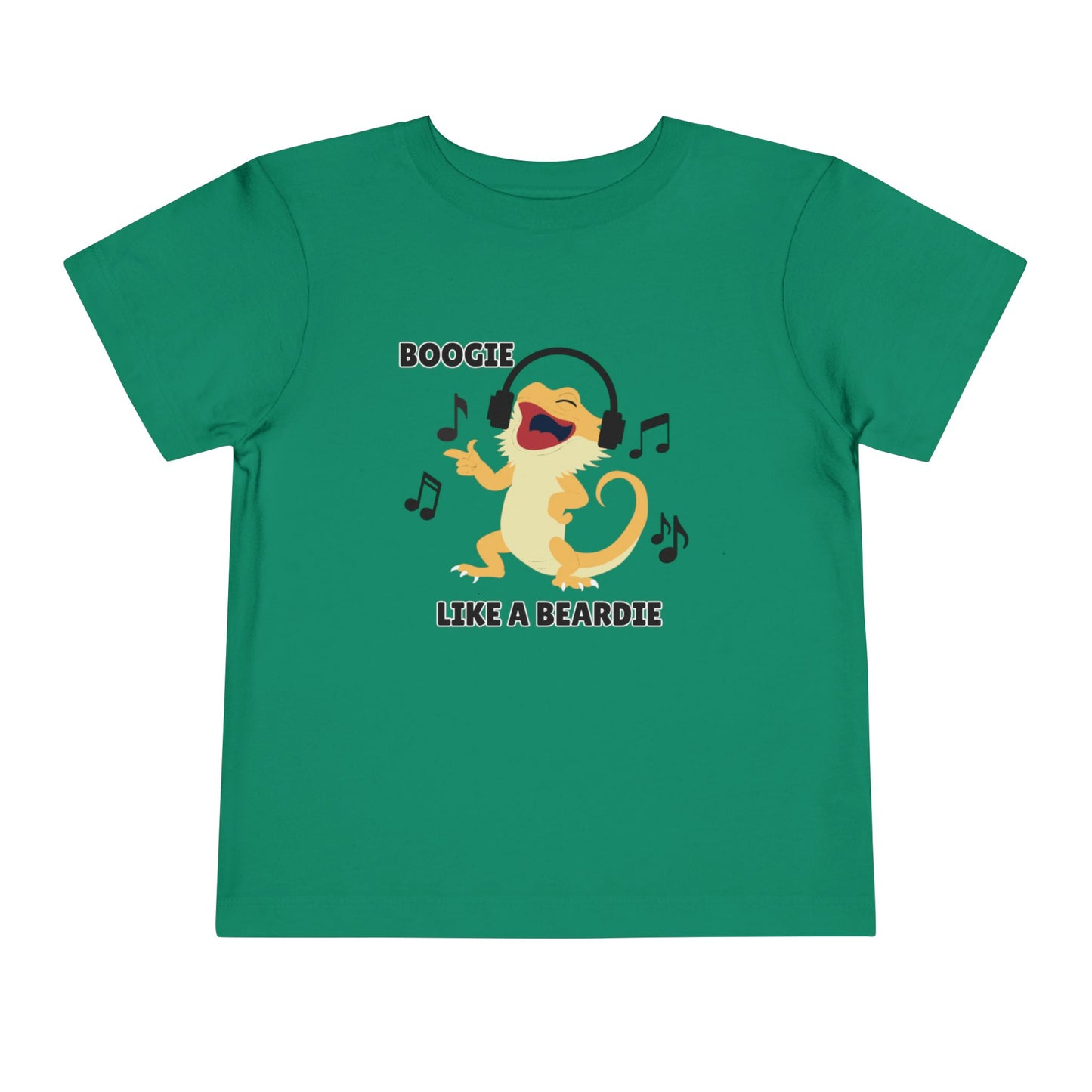 Toddler Sizes: Boogie like a Beardie Bearded Dragon Music Tee - Boogie Like A Beardie, Fun Kids T-Shirt, Playful Party Wear, Gift for Little Ones, Cute Summer Outfit
