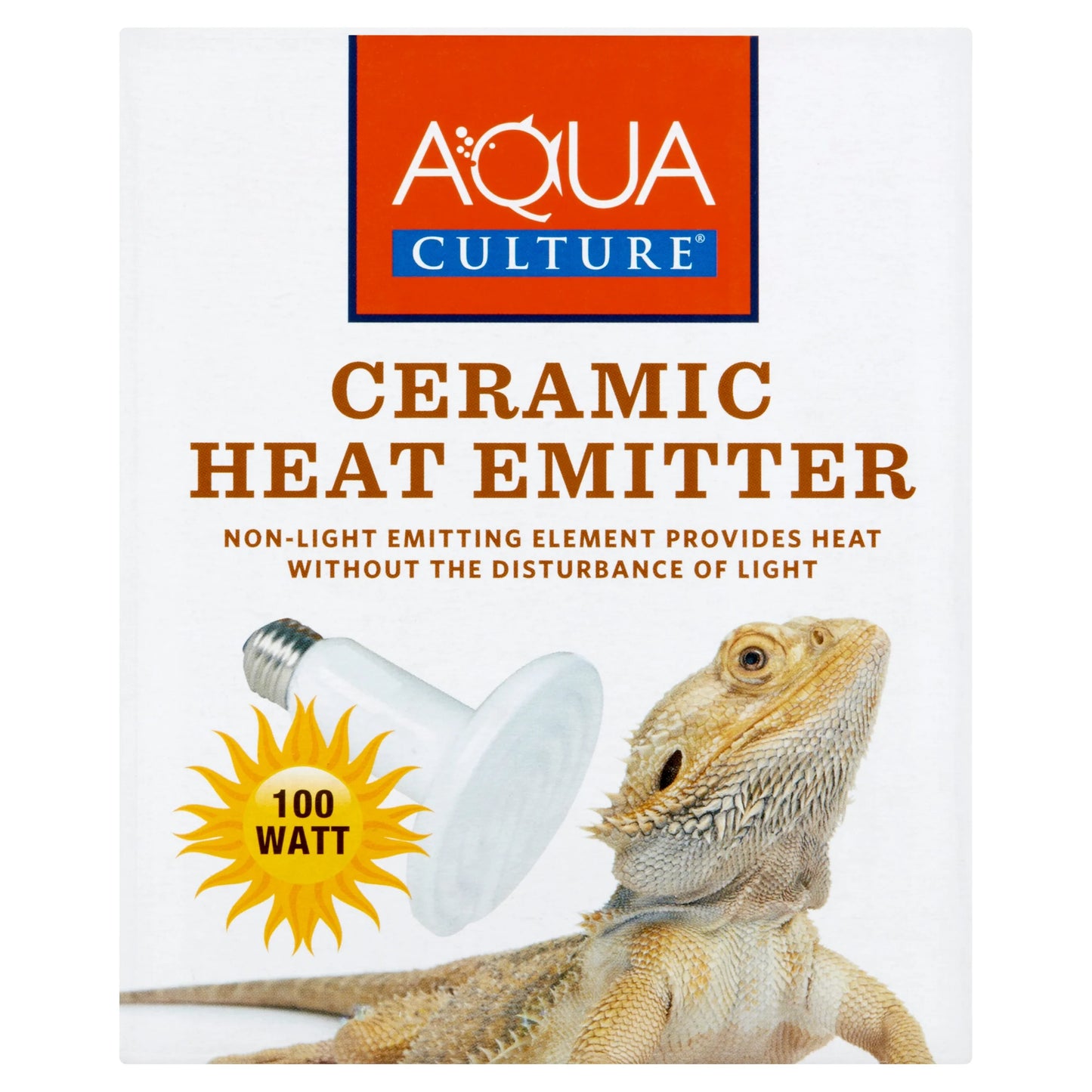 Ceramic Heat Emitter, Non-Light, 100 Watts