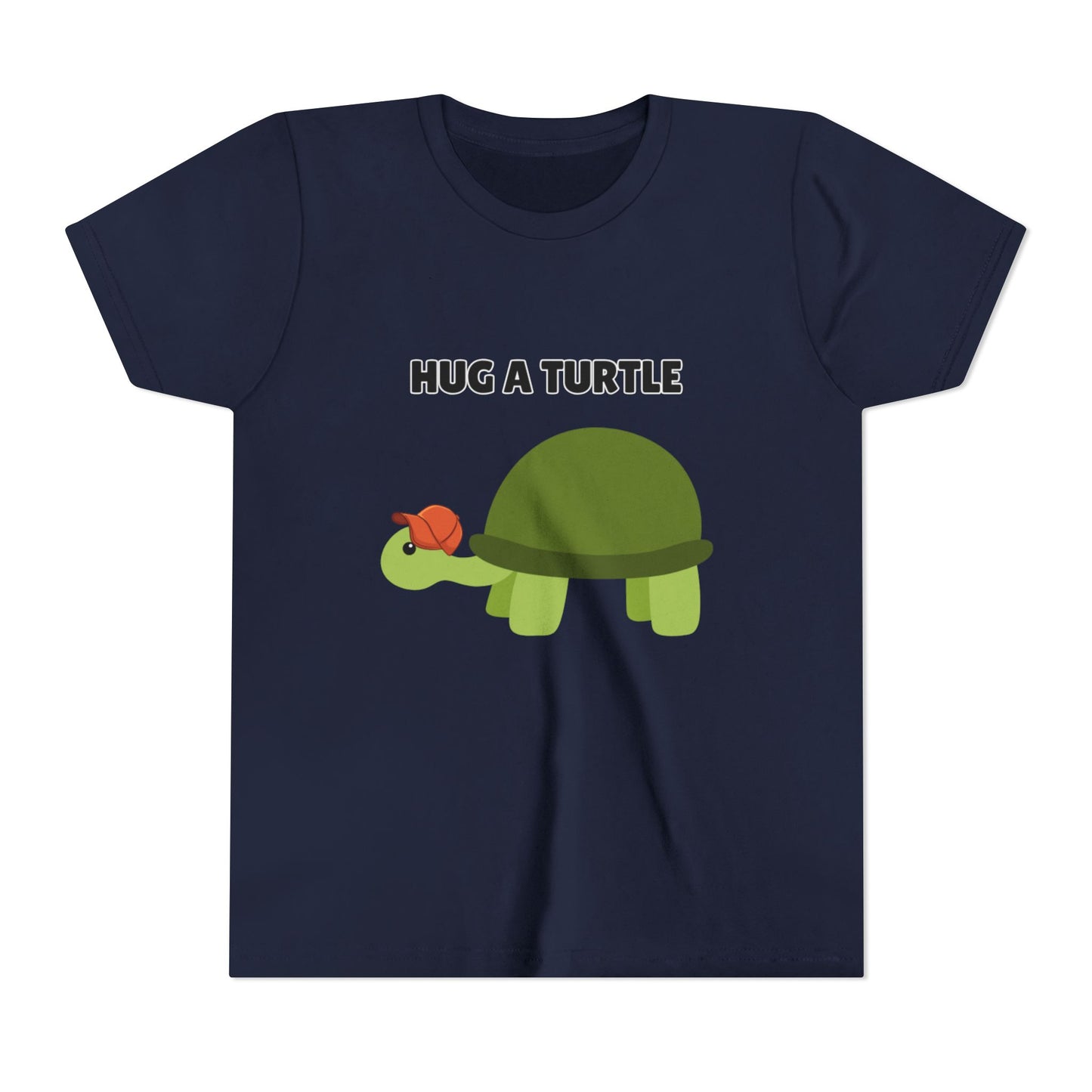 Hug a Turtle Youth Tee - Fun Nature Shirt, Children's Gift, Green Turtle Art, Ocean Conservation, Cute Animal Shirt