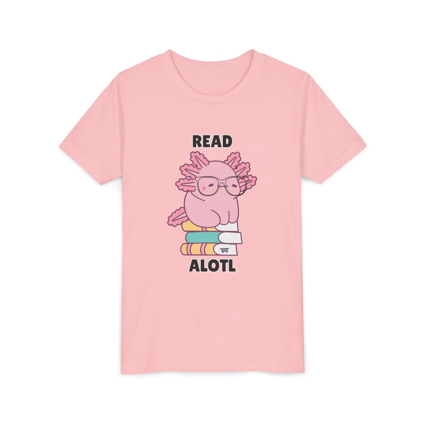 Youth Short Sleeve Tee Read Alotls Design - Fun Kids' Tee, Perfect for Book Lovers, Reading Theme, School Wear