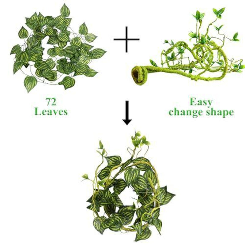 Reptile Vines Plants for Terrarium, Flexible Vines Jungle Climbing Branch