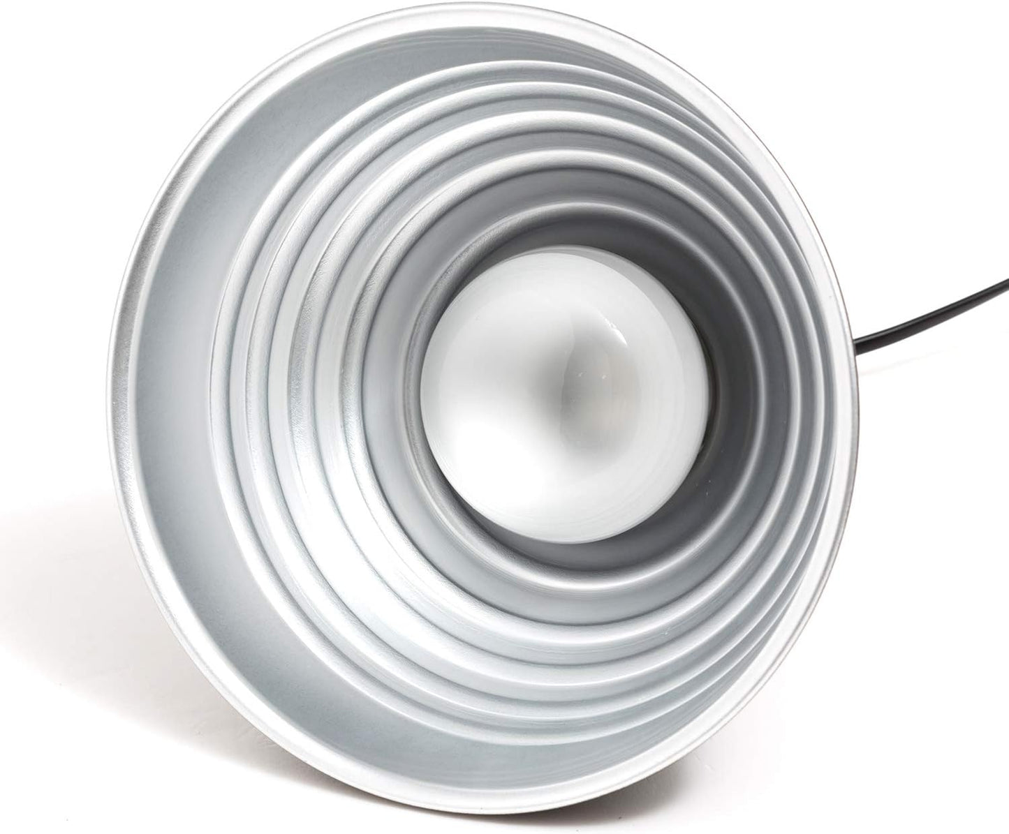 2 Packs 8.2 Inch Waved Pattern Aluminum Reptile Lamp Cap Lamp Fixture, Optical Reflection Cover for Reptile Glass Terrariums, Reptile Lamps