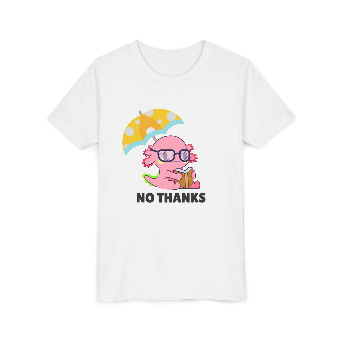 Axolotl "No Thanks" Umbrella Youth Short Sleeve Tee