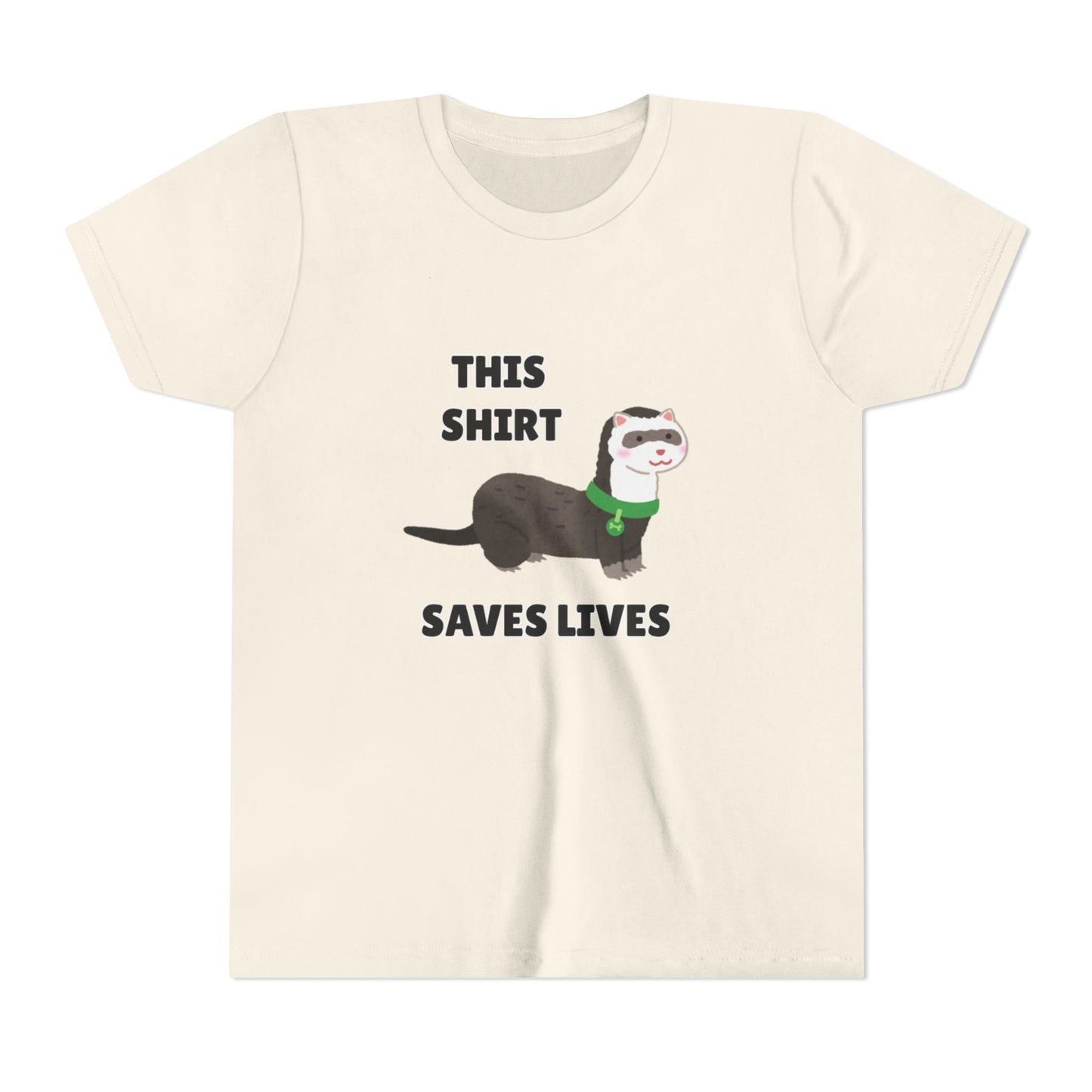 Funny Animal Youth Tee, 'This Shirt Saves Lives' T-Shirt, Cute Kids Shirt, Animal Lover Gift, Animal Rescue