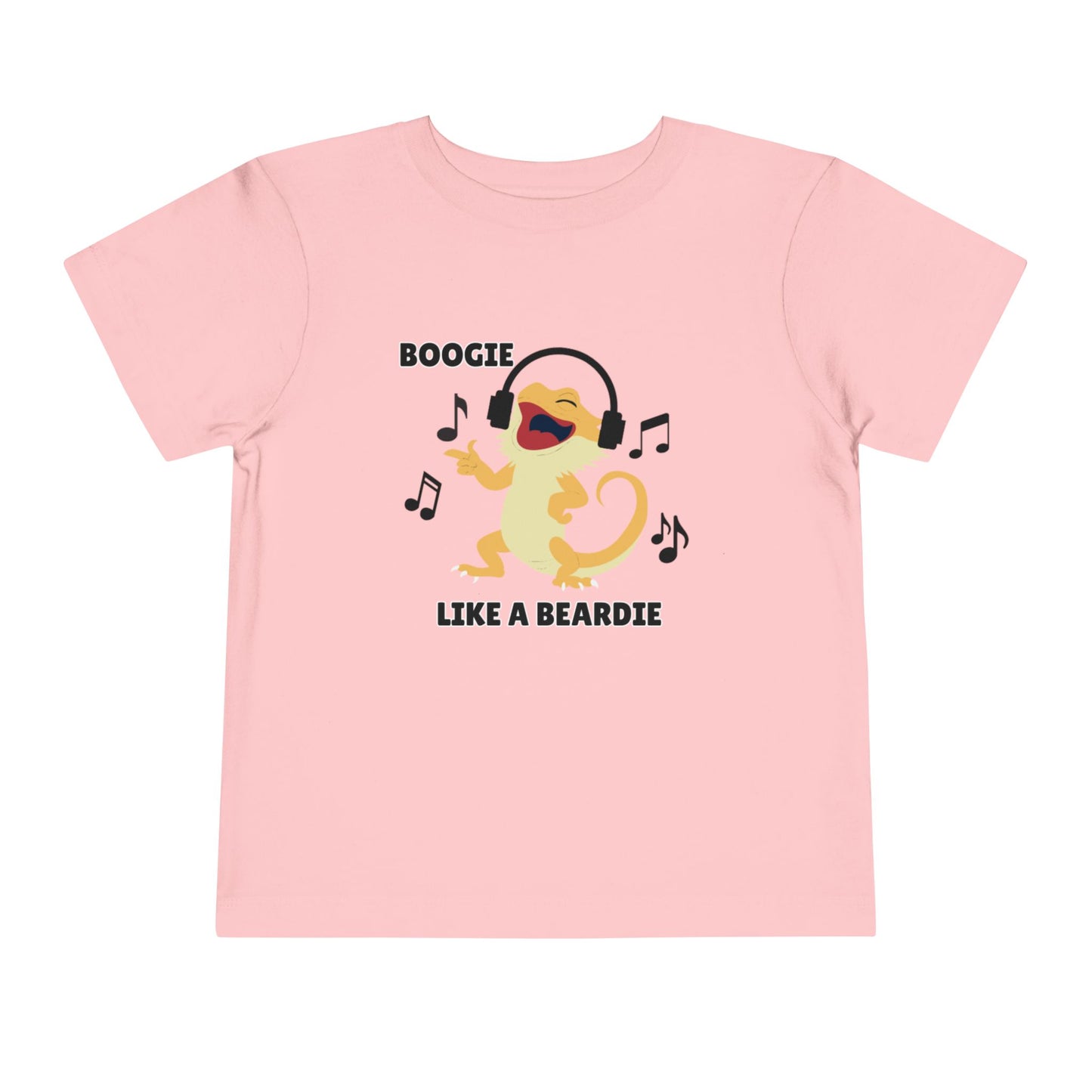 Toddler Sizes: Boogie like a Beardie Bearded Dragon Music Tee - Boogie Like A Beardie, Fun Kids T-Shirt, Playful Party Wear, Gift for Little Ones, Cute Summer Outfit
