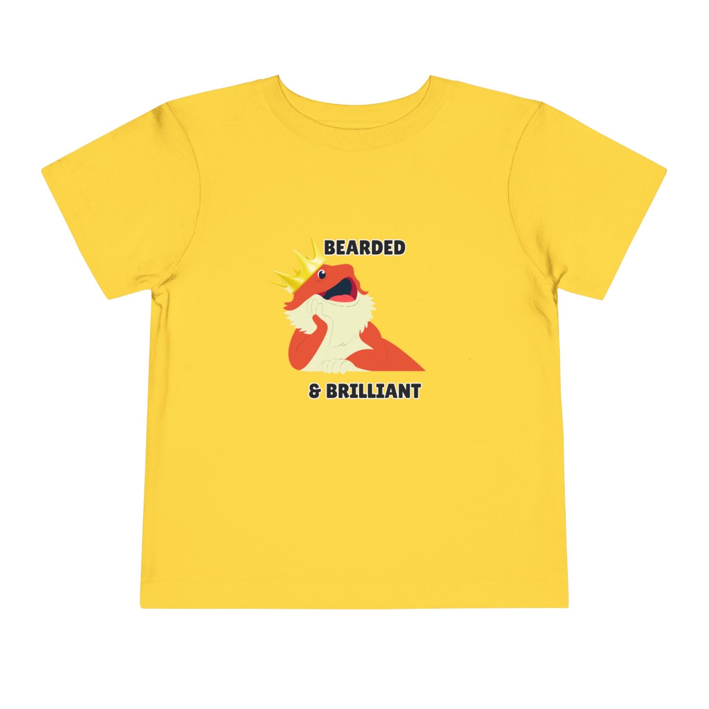 Toddler Sizes: Bearded & Brilliant Bearded Dragon Crown Toddler Tee - Fun Kids Reptile T-Shirt, Playdate Outfit, Unique Toddler Fashion, Cute Child's Clothing