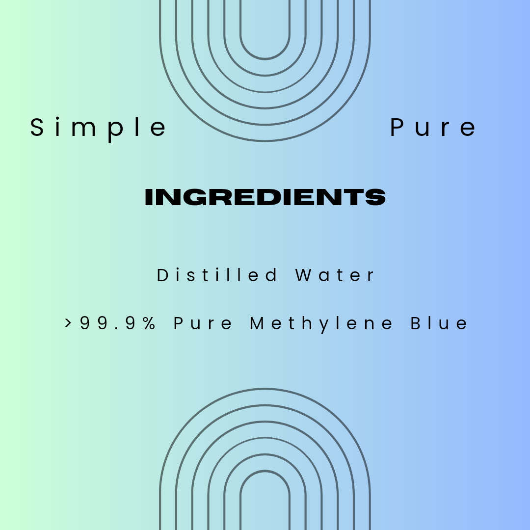 Pure USP Methylene Blue Liquid with Dropper 1% | 600Mg • 2Oz