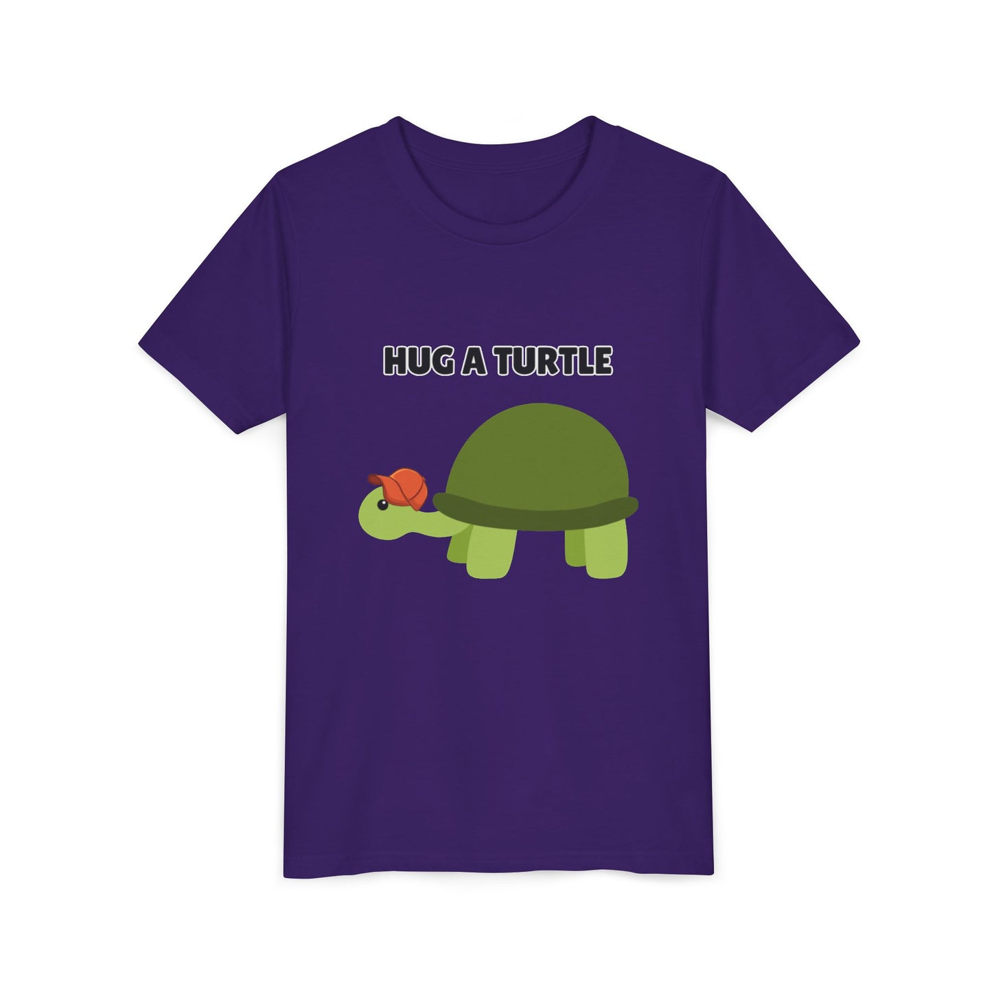 Hug a Turtle Youth Tee - Fun Nature Shirt, Children's Gift, Green Turtle Art, Ocean Conservation, Cute Animal Shirt