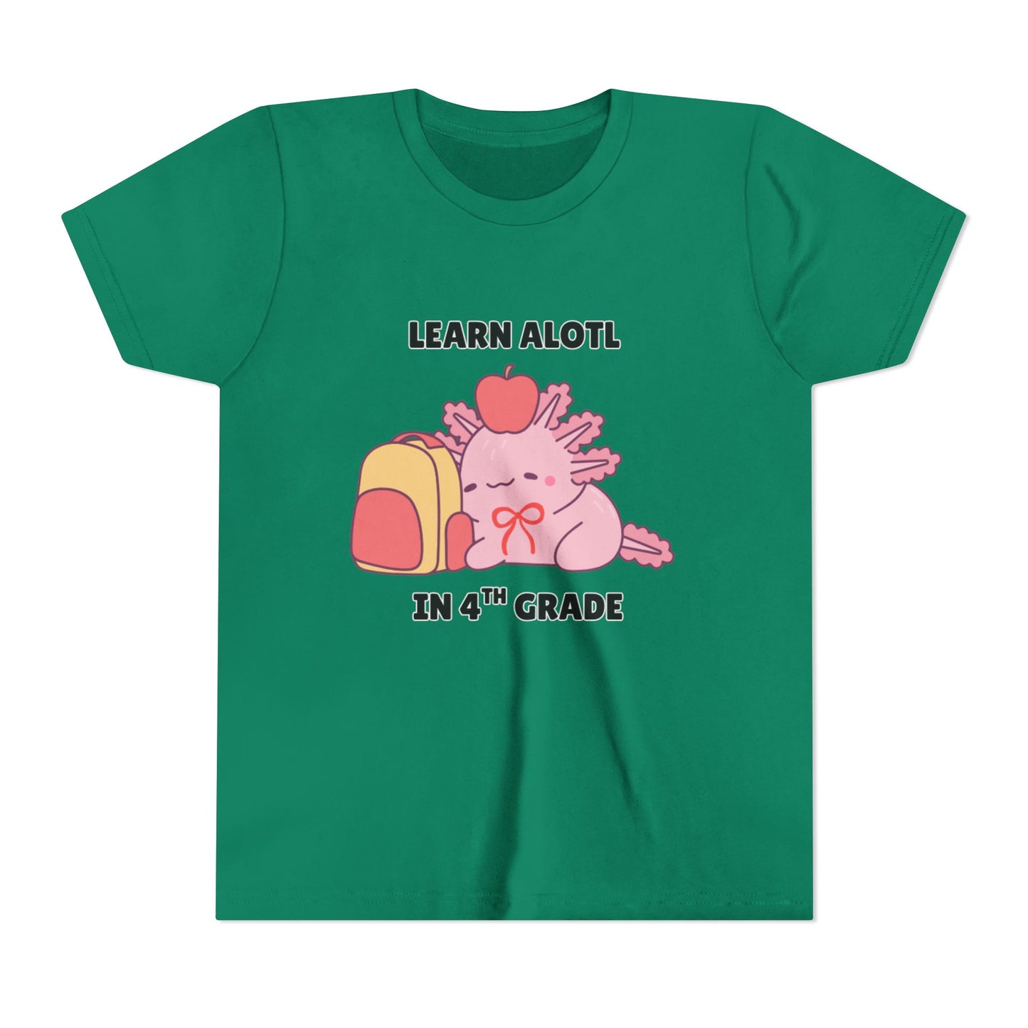 Learn Alotl in -- Grade (Customizable) Axolotl Back to School Youth Short Sleeve Tee