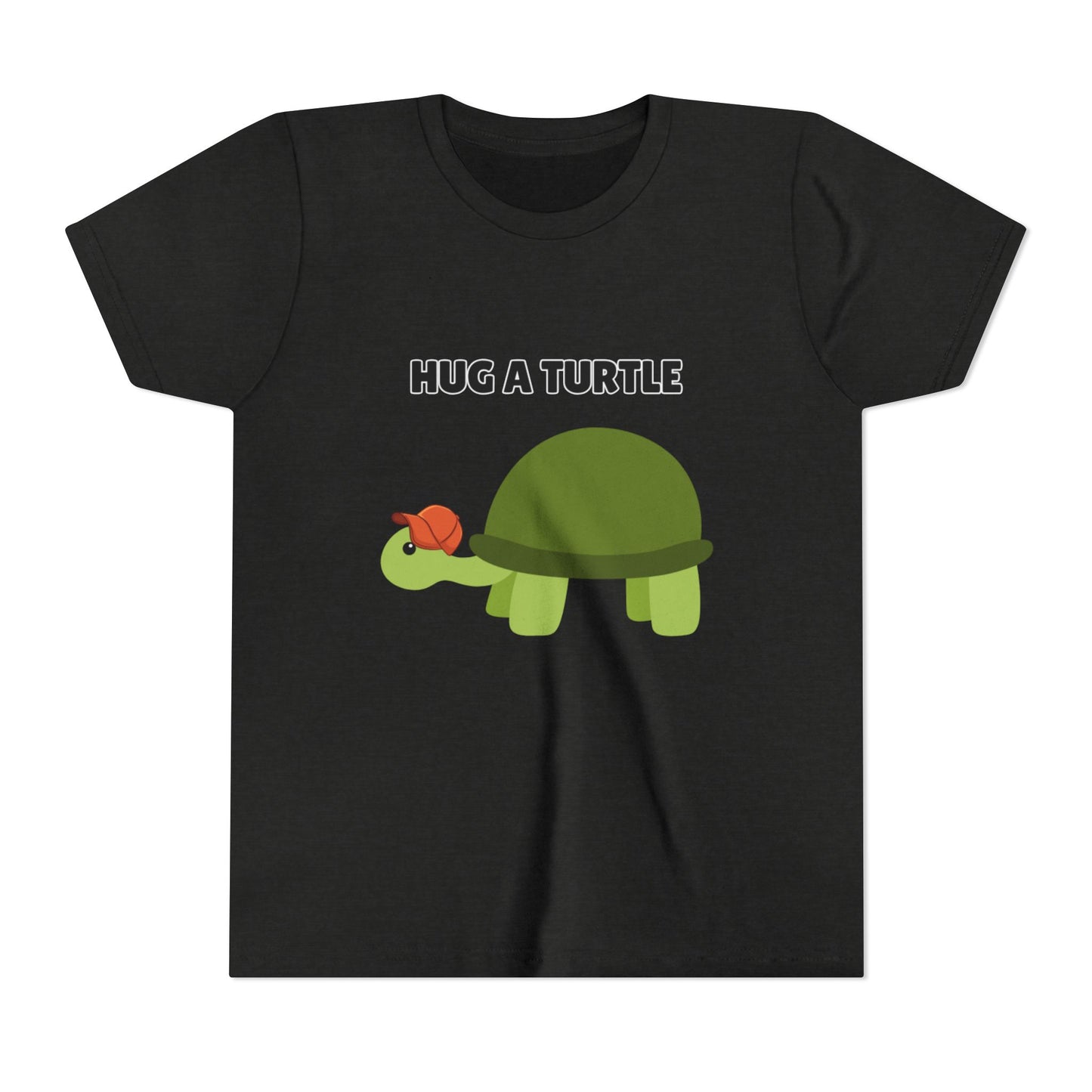 Hug a Turtle Youth Tee - Fun Nature Shirt, Children's Gift, Green Turtle Art, Ocean Conservation, Cute Animal Shirt