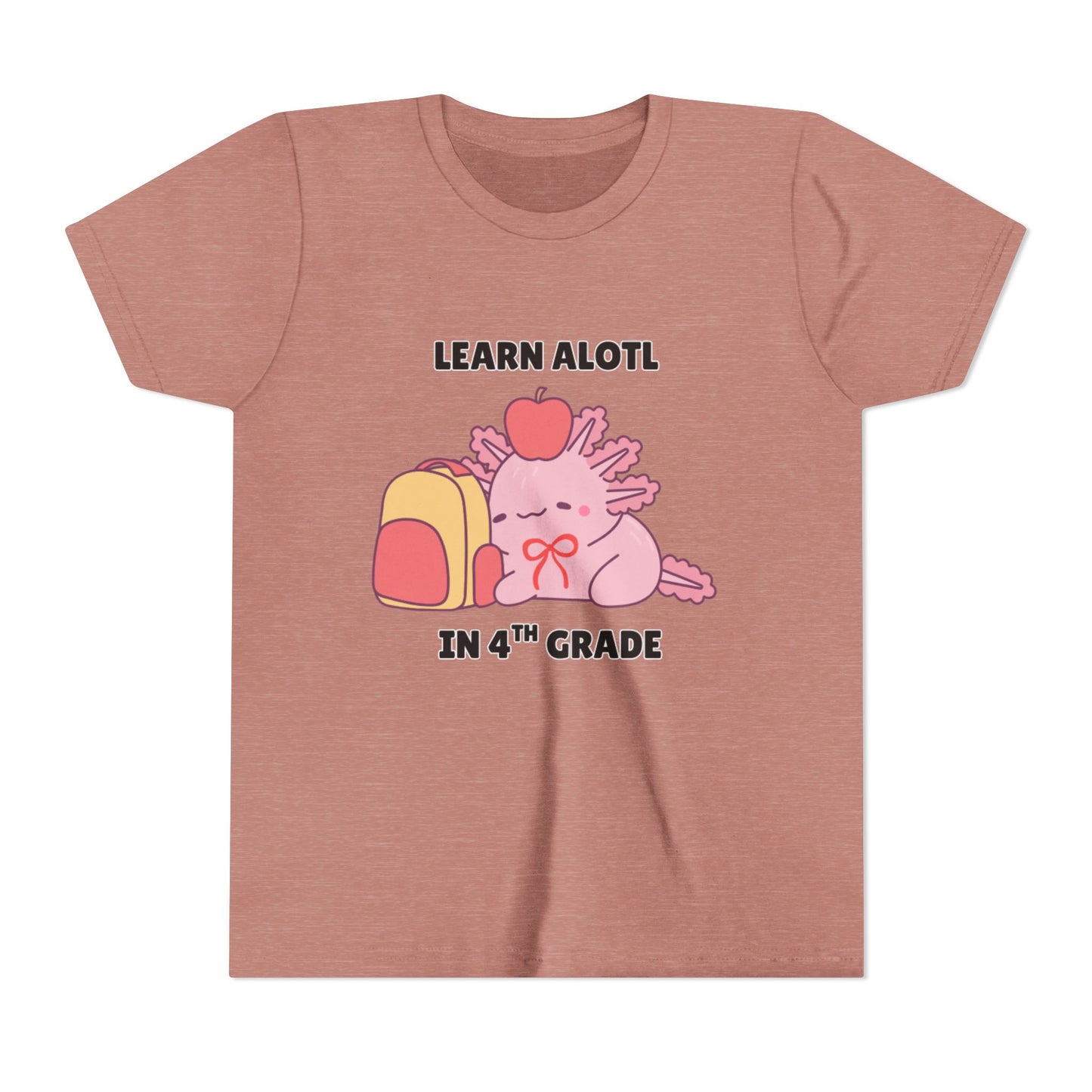 Learn Alotl in -- Grade (Customizable) Axolotl Back to School Youth Short Sleeve Tee