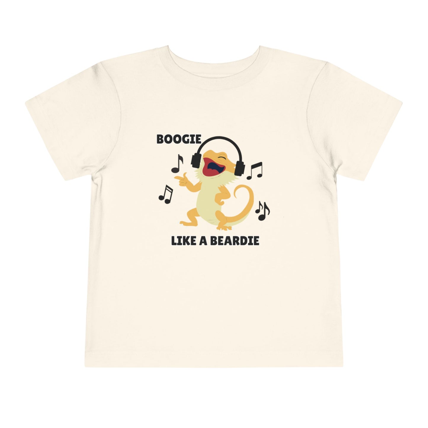 Toddler Sizes: Boogie like a Beardie Bearded Dragon Music Tee - Boogie Like A Beardie, Fun Kids T-Shirt, Playful Party Wear, Gift for Little Ones, Cute Summer Outfit