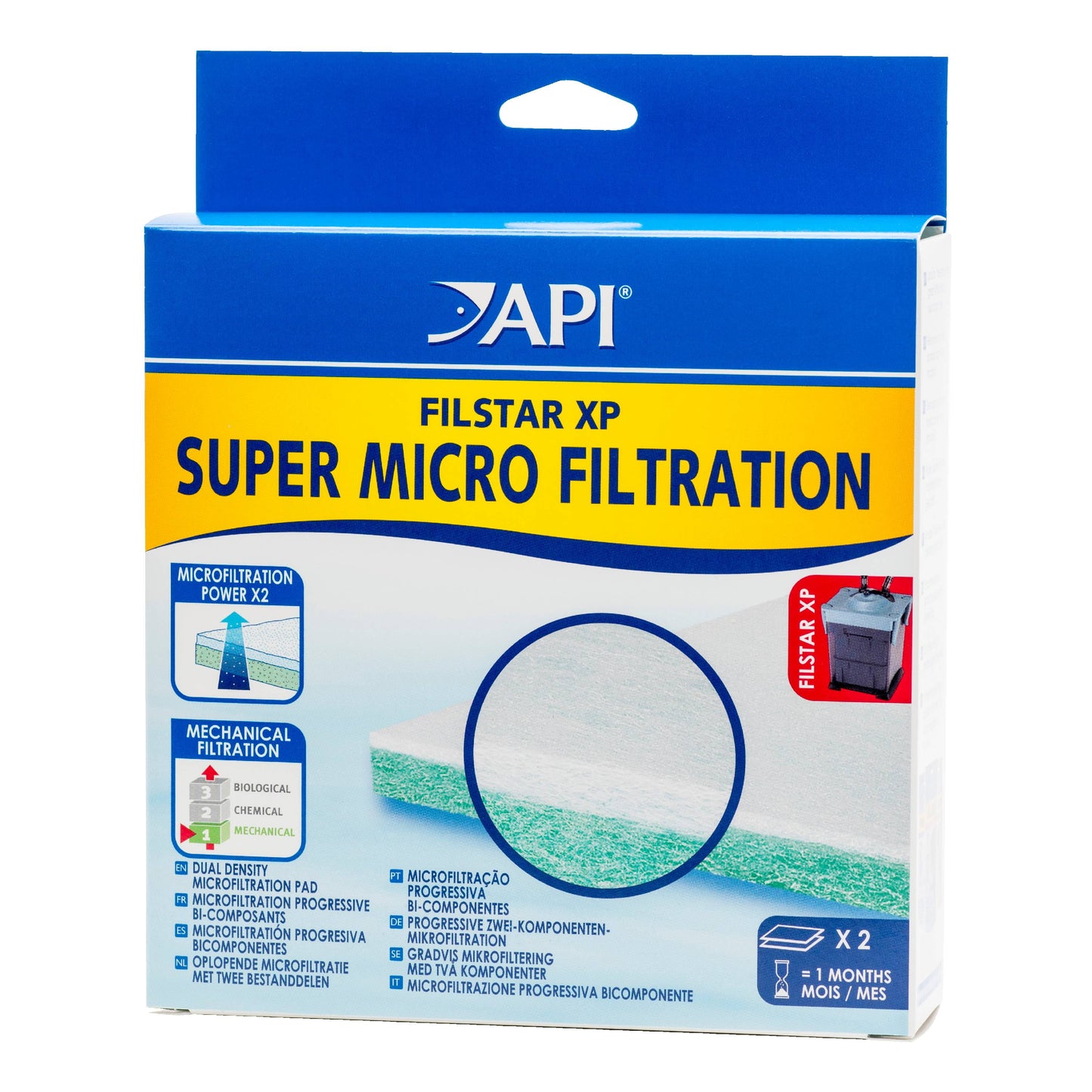 Filstar XP Super Microfiltration, Aquarium Canister Filter Filtration Pads, 2-Count