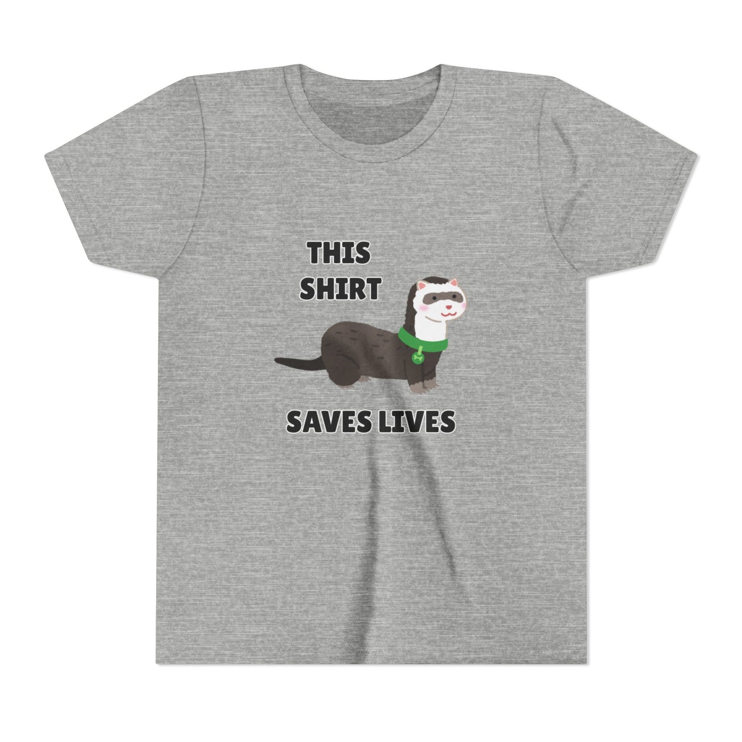 Funny Animal Youth Tee, 'This Shirt Saves Lives' T-Shirt, Cute Kids Shirt, Animal Lover Gift, Animal Rescue